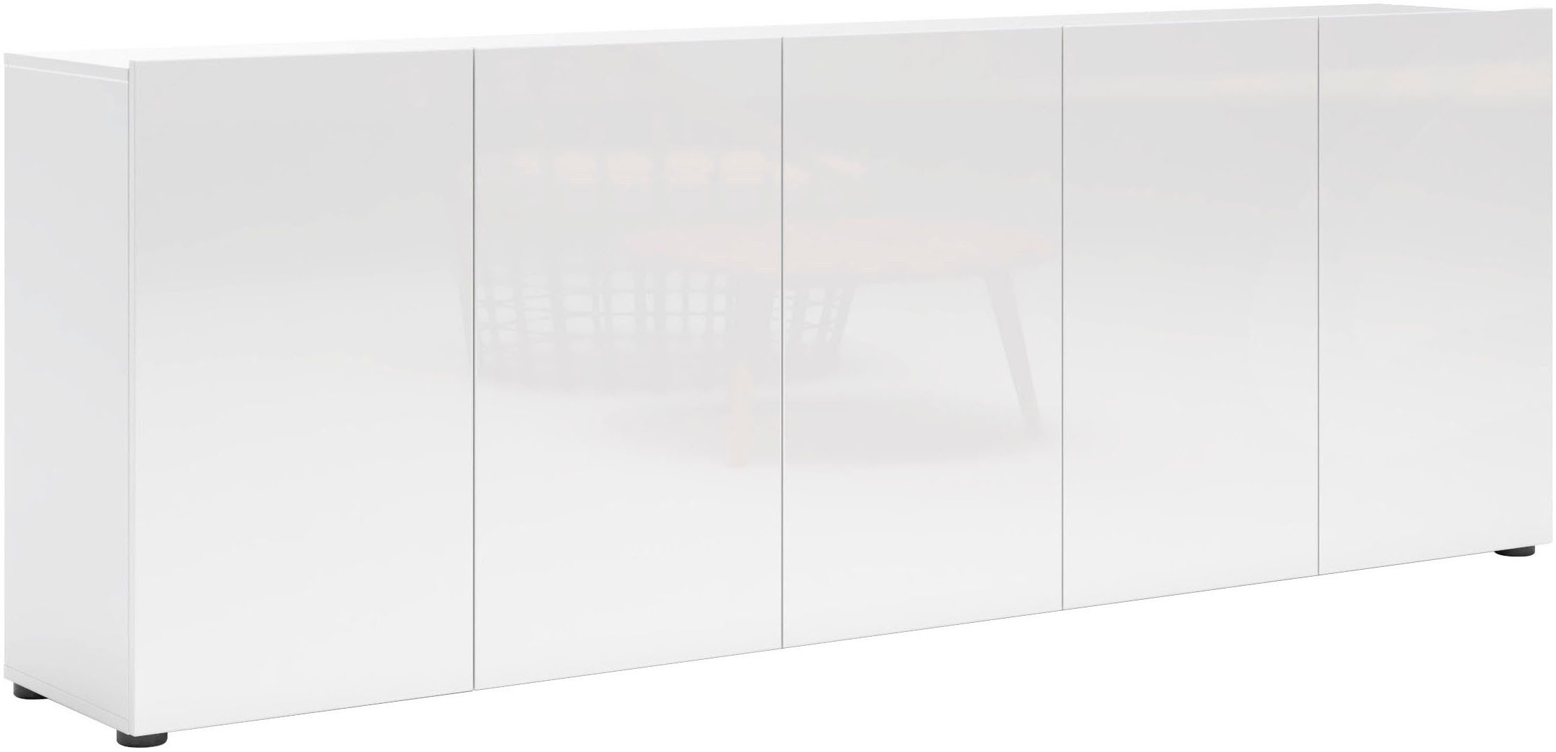 INOSIGN Dressoir Mister Dressoir, volledig hoogglans gelakt, breedte (B/H): 225/80 cm