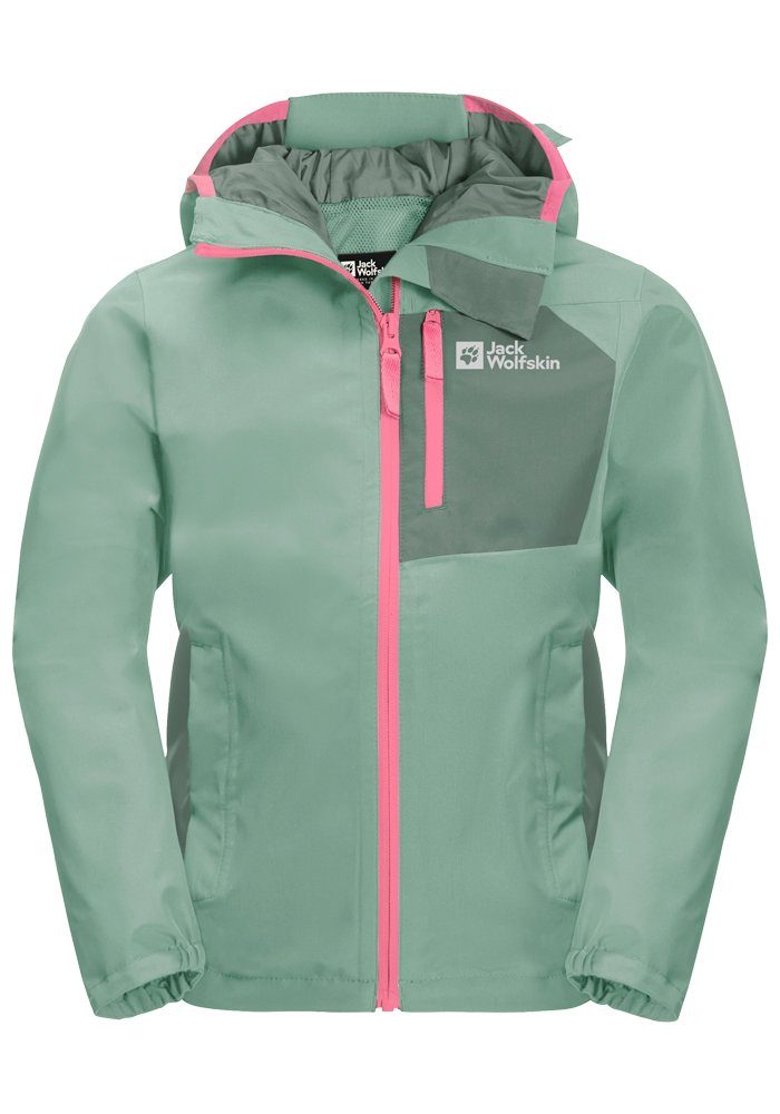 Jack Wolfskin Outdoorjack ACTIVE HIKE JACKET K kinderen jassen maat 128 groen