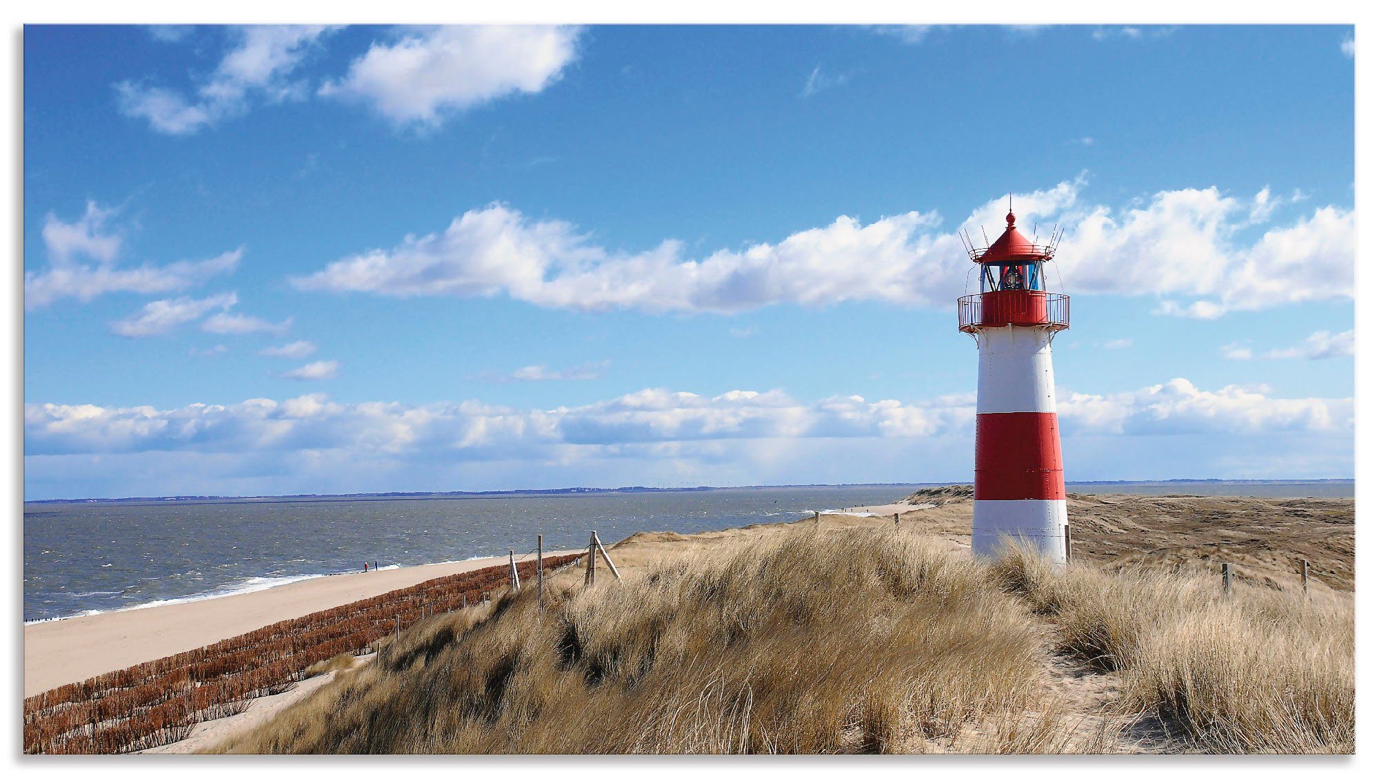 Artland Keukenwand Vuurtoren Sylt Aluminium spatscherm met plakband, gemakkelijke montage keukenwanden blauw