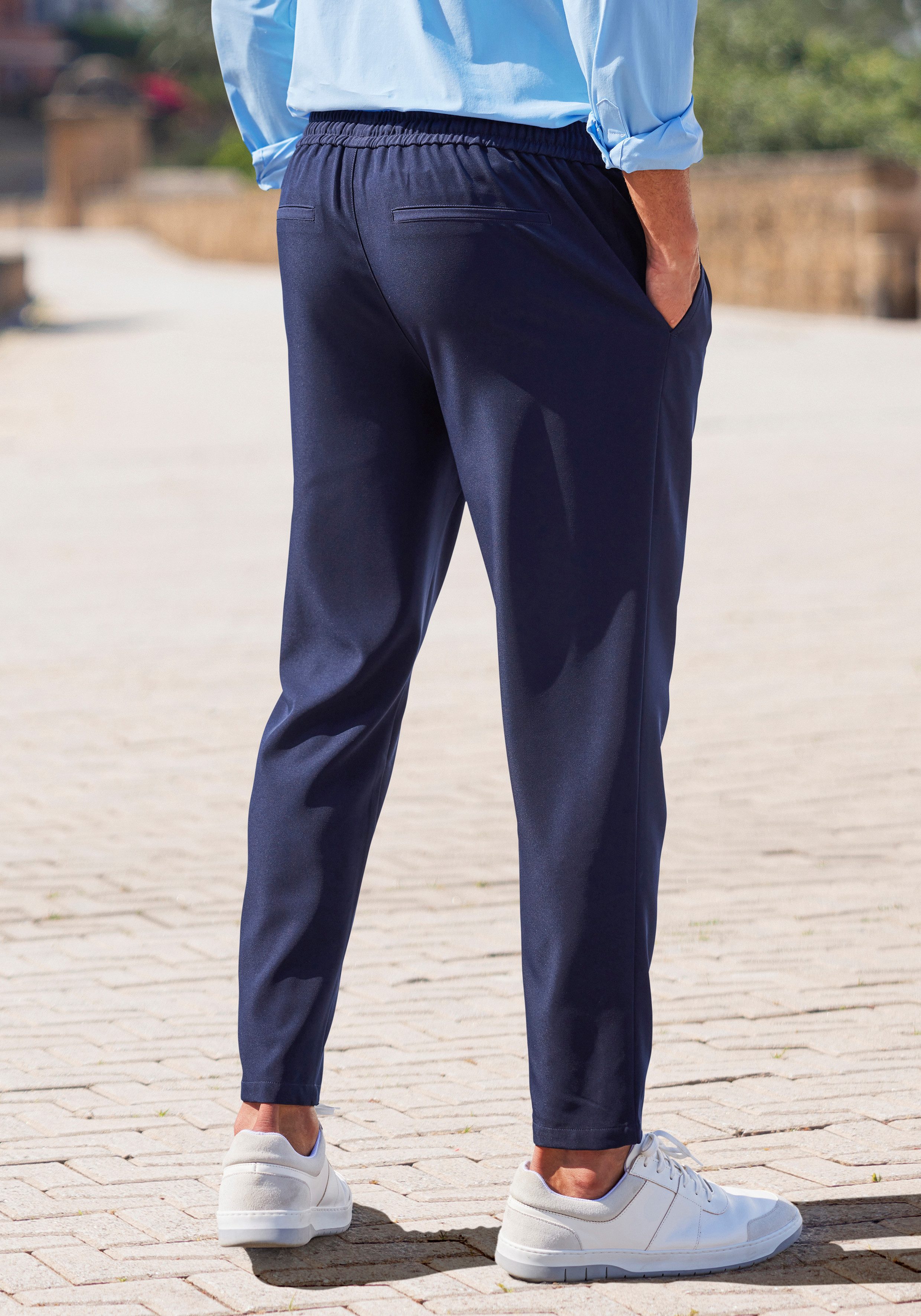 John Devin Jogpants Slim fit van lichte weefkwaliteit