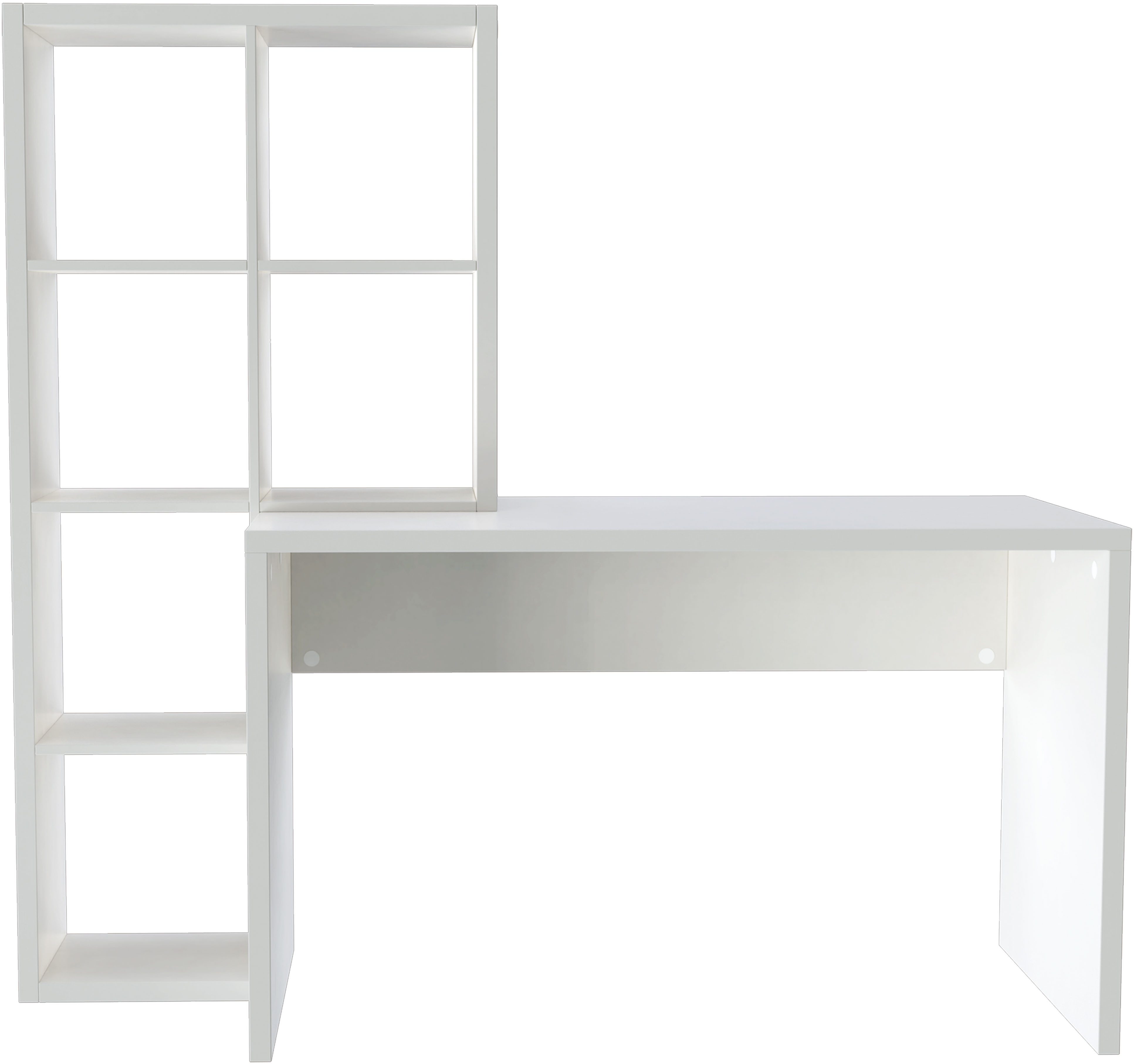 INOSIGN Bureau met kast Triest, Computertisch , rek-element flexibel te monteren, 6 vakken, tafelbreedte 120 cm
