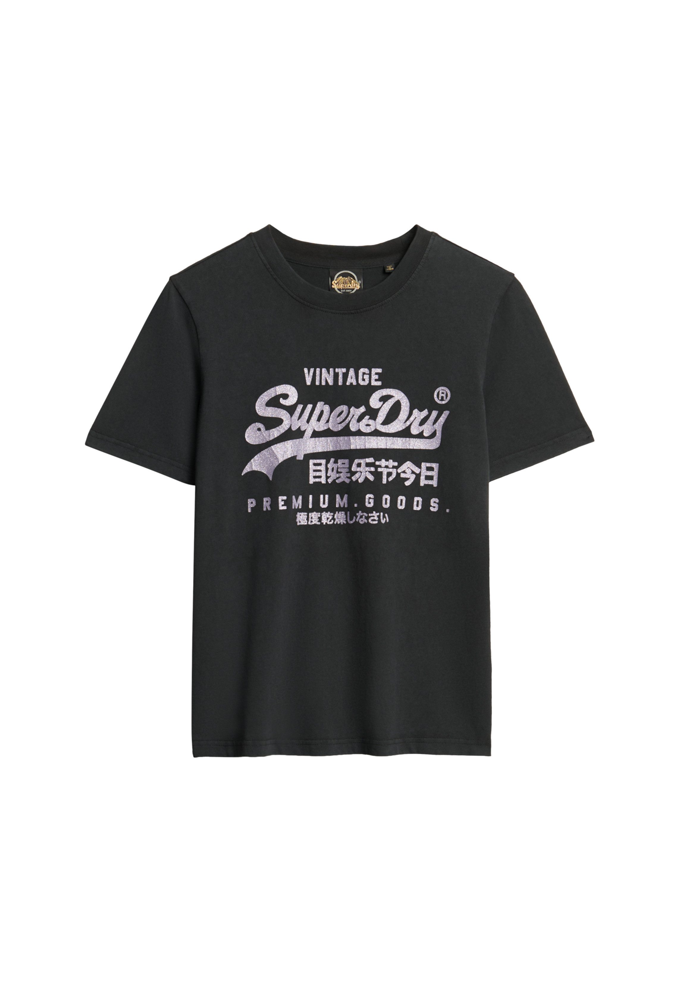 Superdry Shirt met korte mouwen VL METALLIC RELAXED TEE