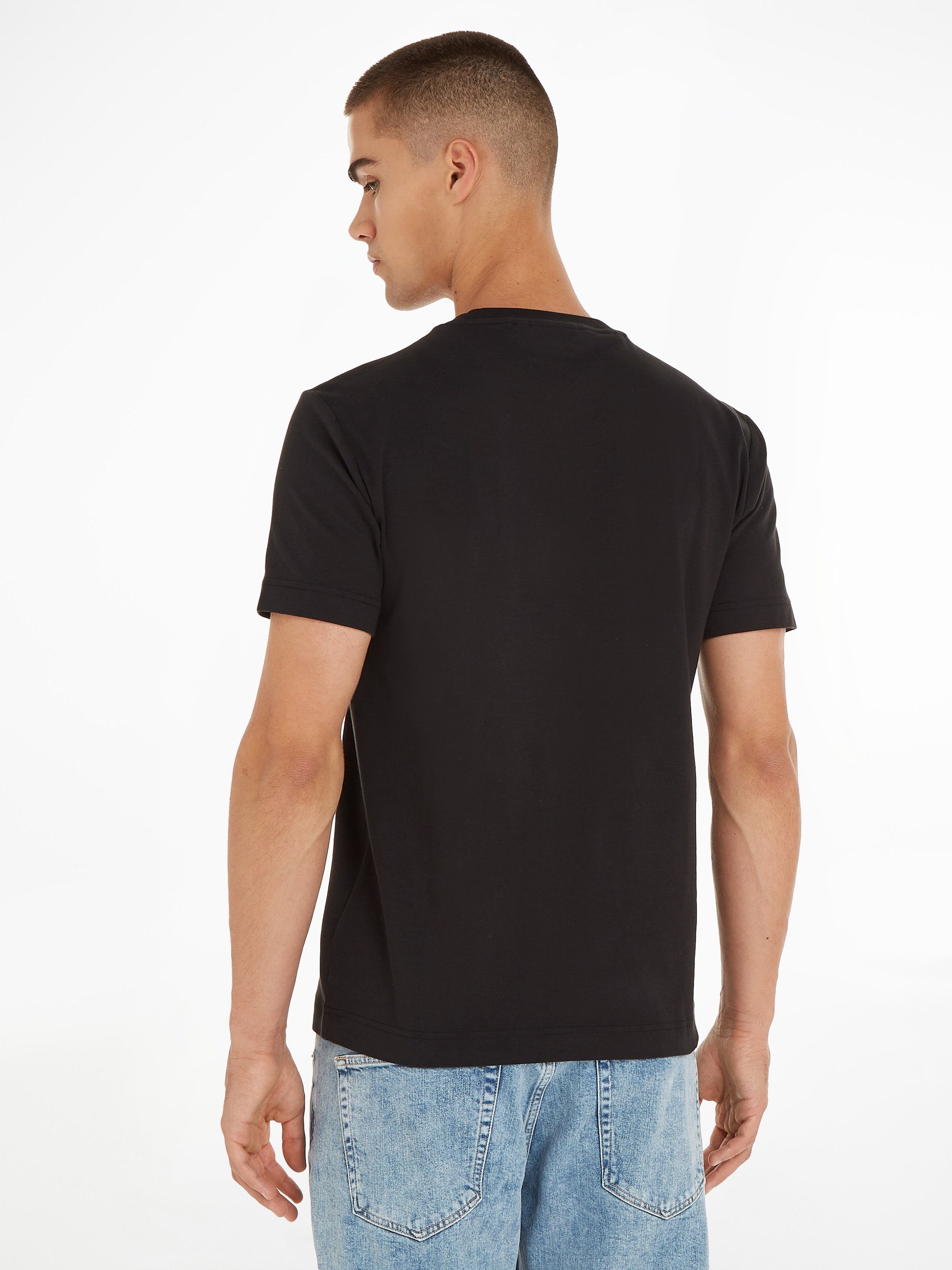 Calvin Klein T-shirt Micro Logo van dikke winterjersey, met logoprint