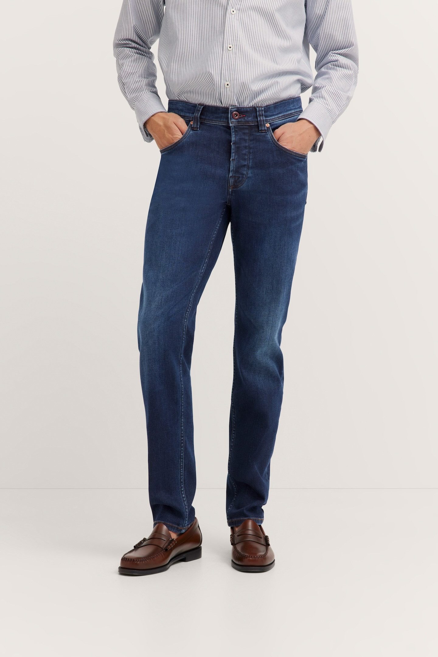 Bugatti 5-pocket jeans met stretchfunctie heren heren spijkerbroek maat 35 blauw