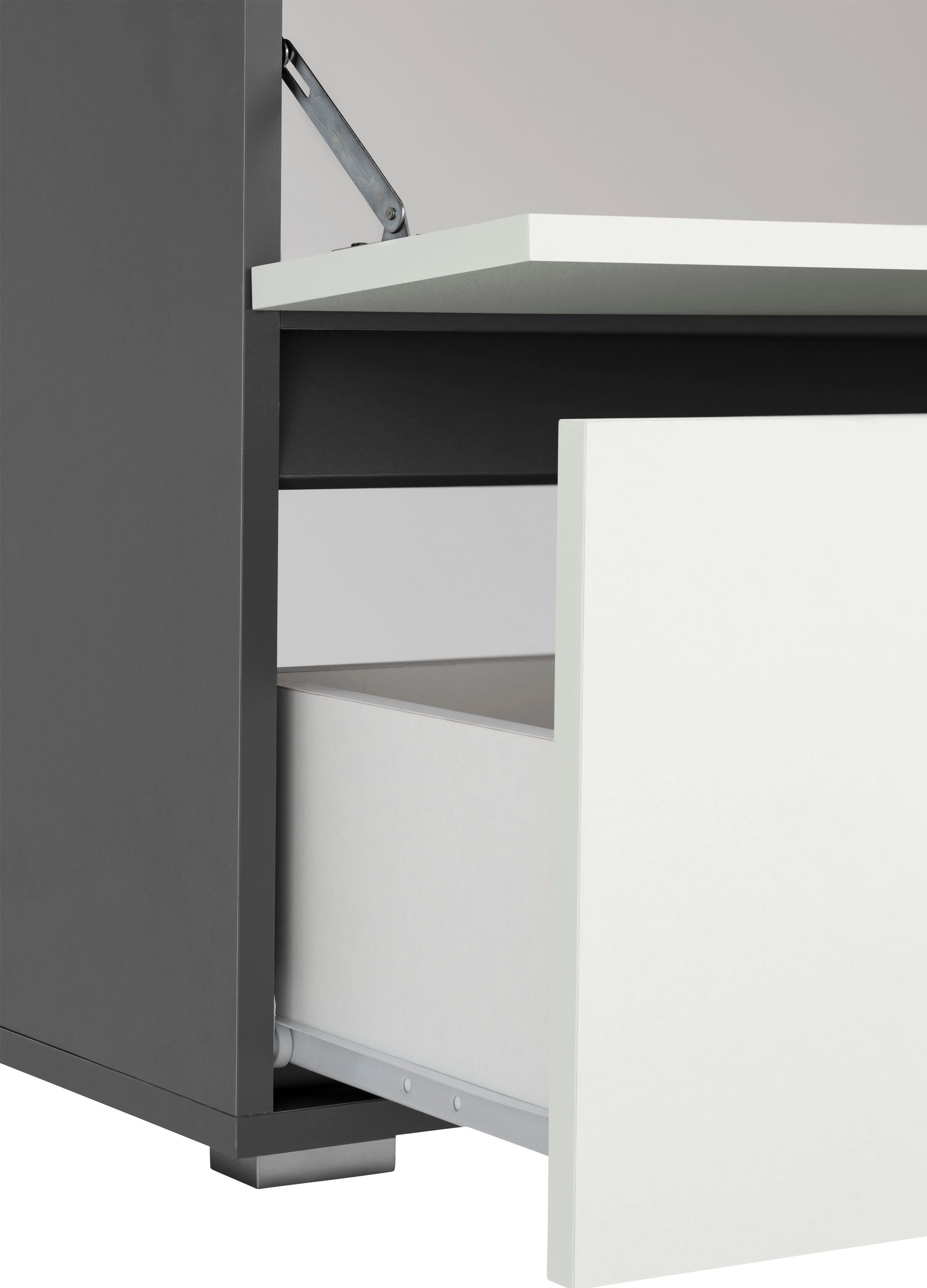 Home affaire Wastafelonderkast Wisla Sifon uitsparing, push-to-open functie, breedte 80 cm, hoogte 55 cm