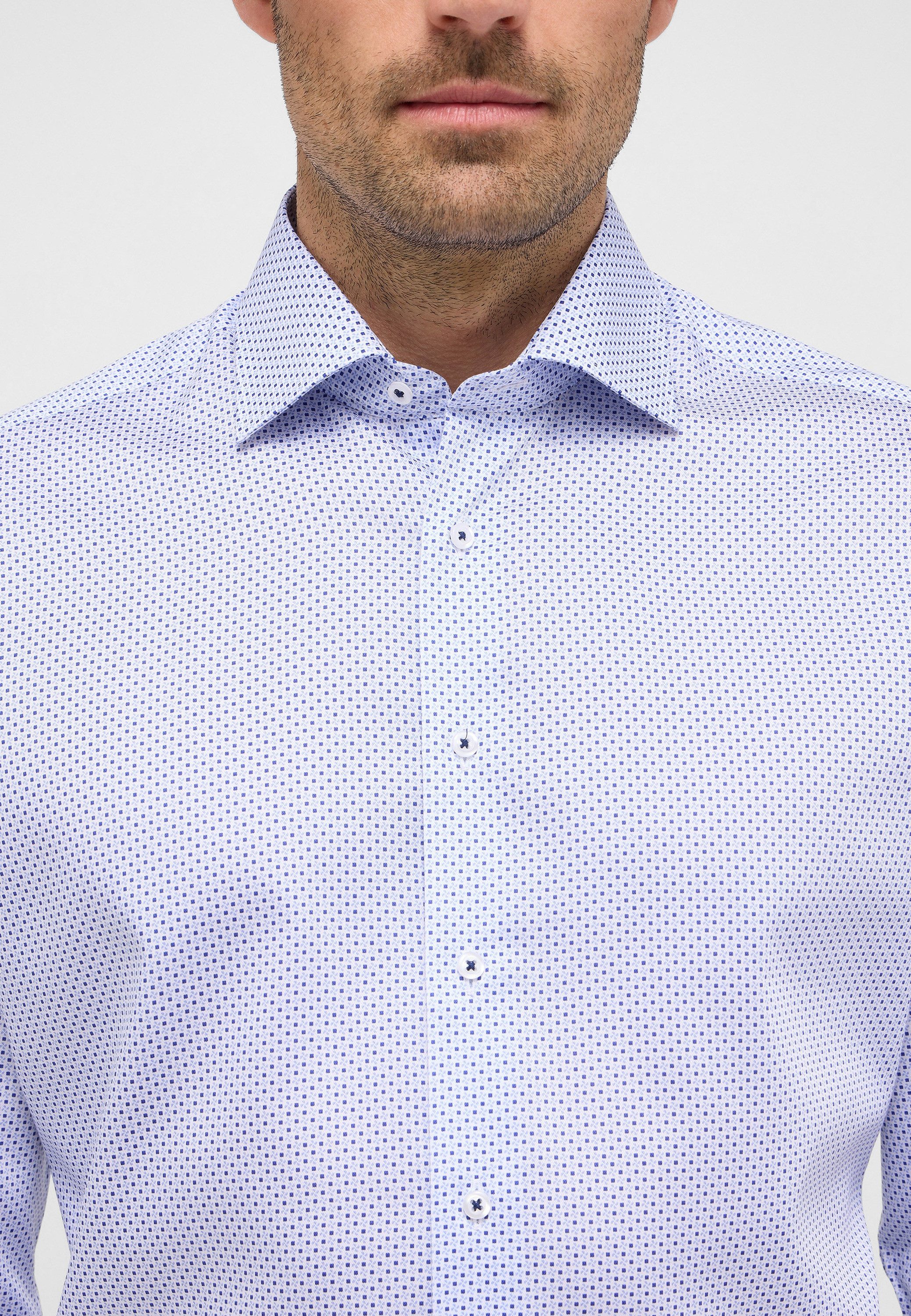 Eterna Overhemd met lange mouwen MODERN FIT NON IRON (strijkvrij)