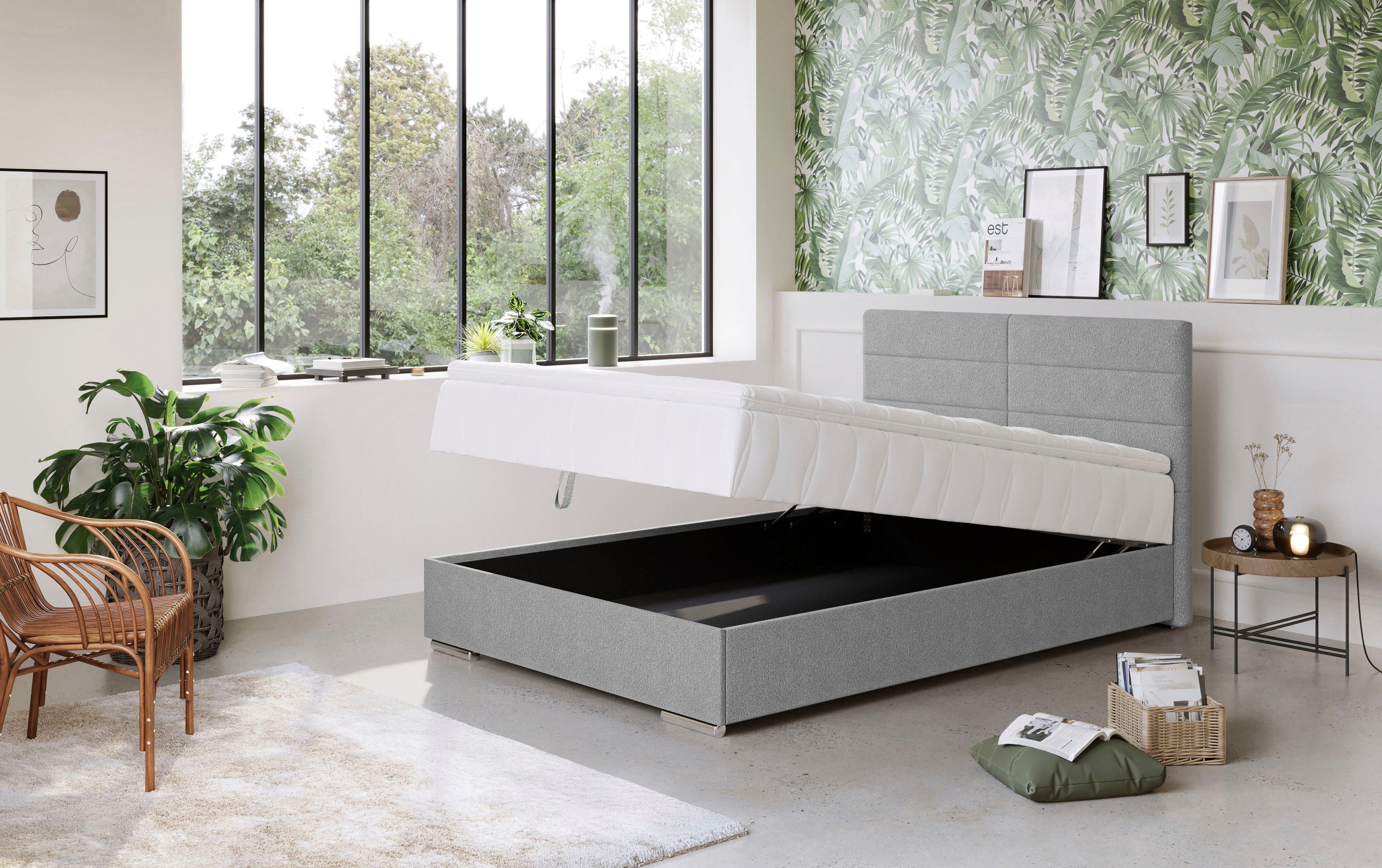 COTTA Boxspring Tom met bedkist, topmatras en sierkussen