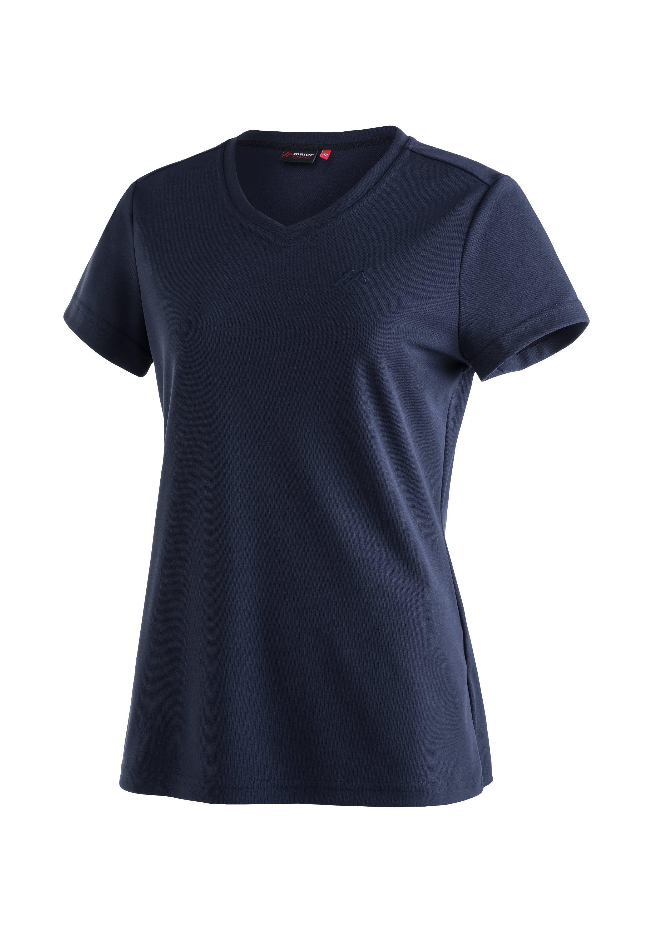 Maier Sports Functioneel shirt Trudy Dames-T-shirt, shirt met korte mouwen voor wandelen en vrije tijd