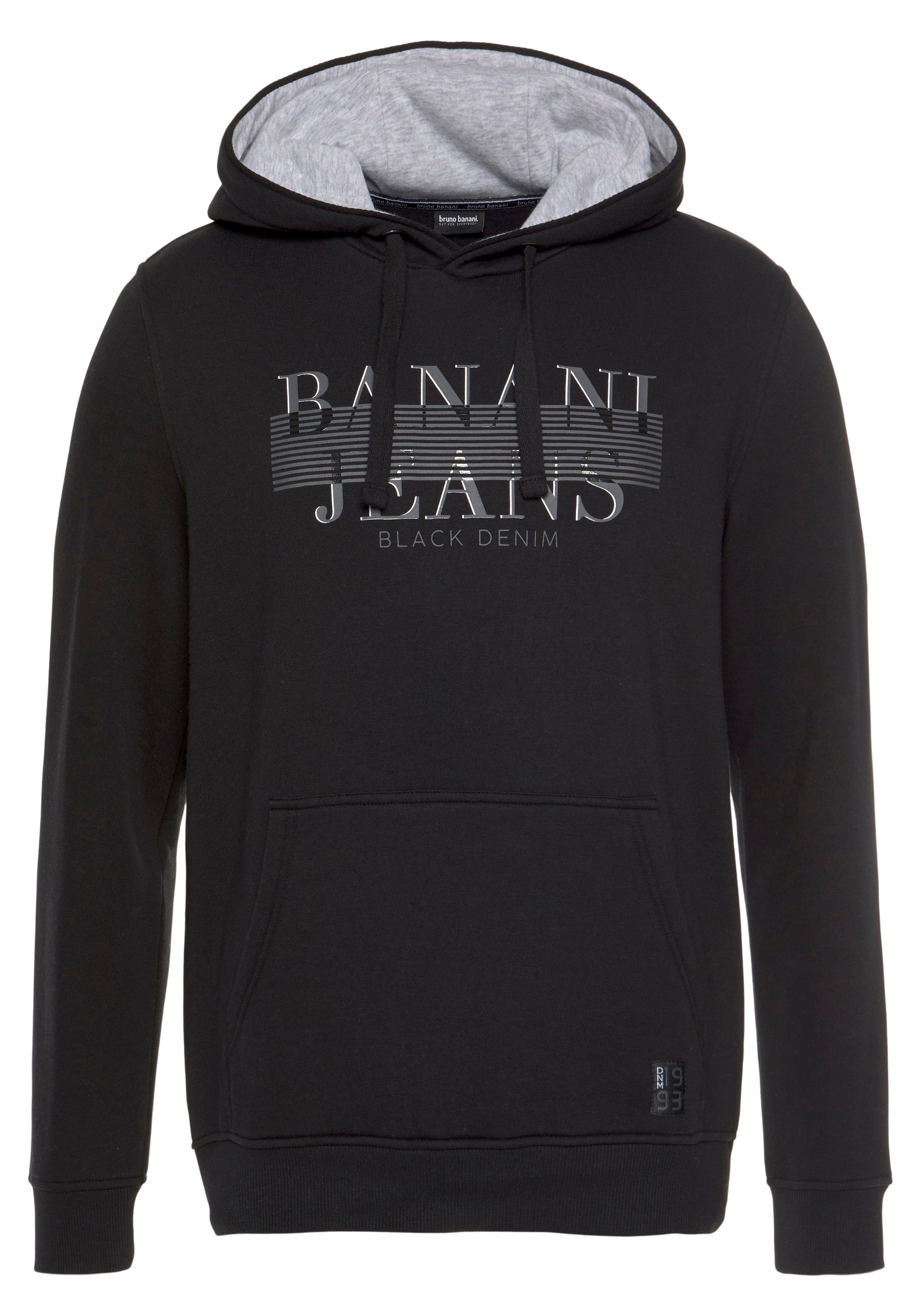 Bruno Banani Hoodie smalle pasvorm, bedrukt ontwerp, van katoenmix