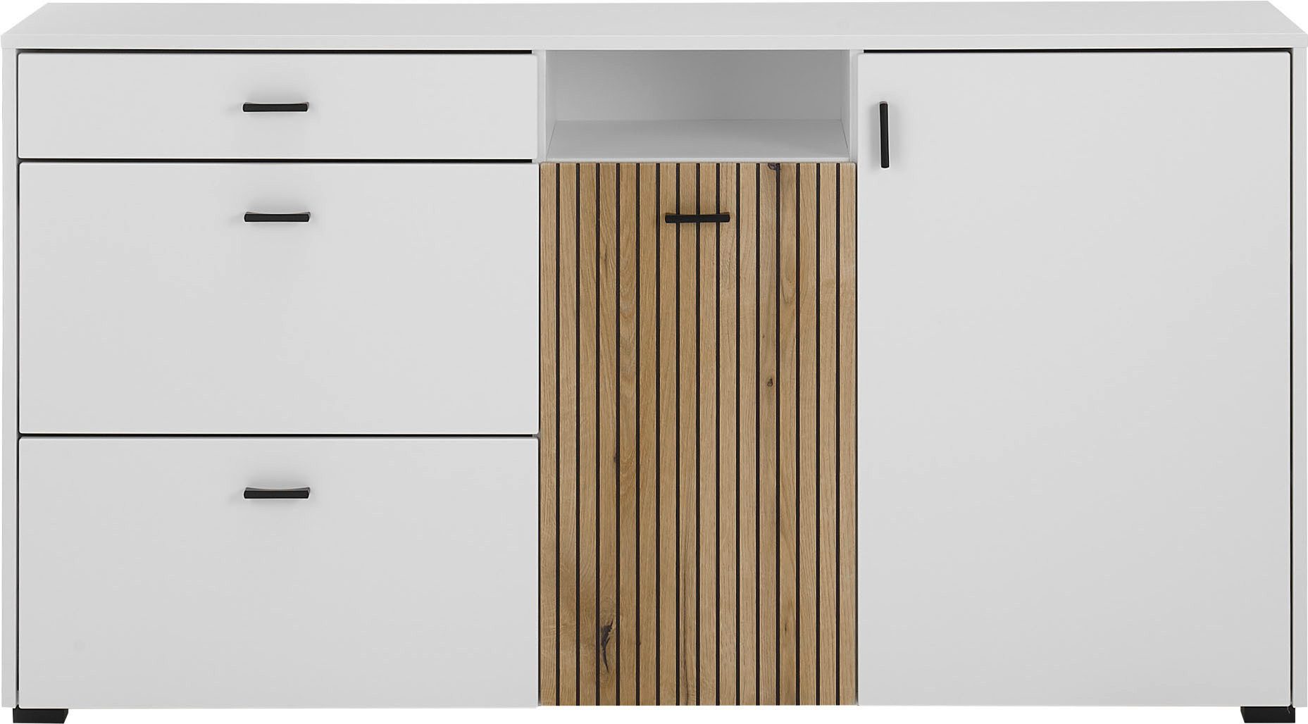 INOSIGN Dressoir Hudson in moderne trendkleur, handgrepen van metaal (zwart), breedte 150 cm