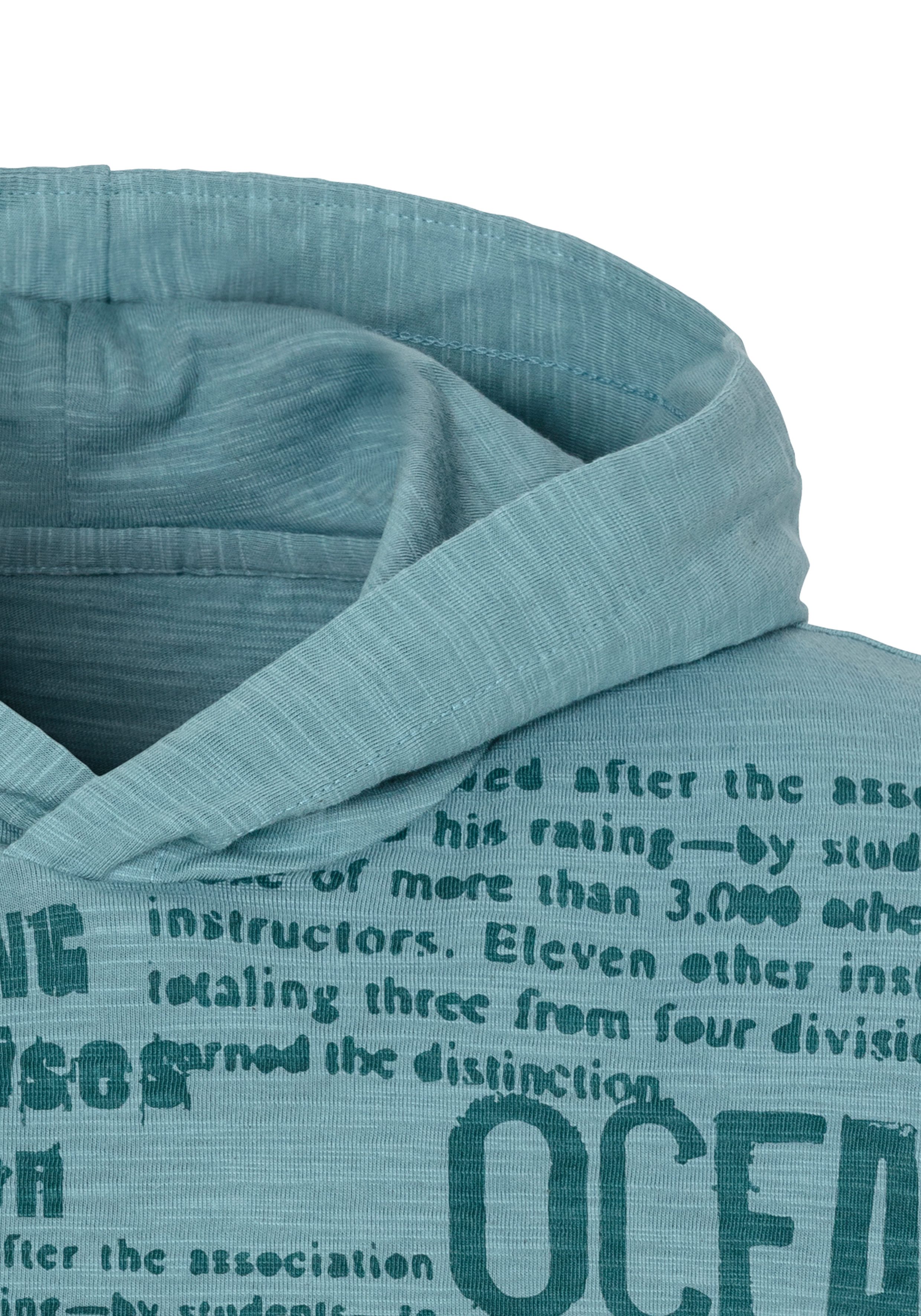 John Devin Capuchonshirt Shirt bedrukt met capuchon van gestructureerde katoenkwaliteit