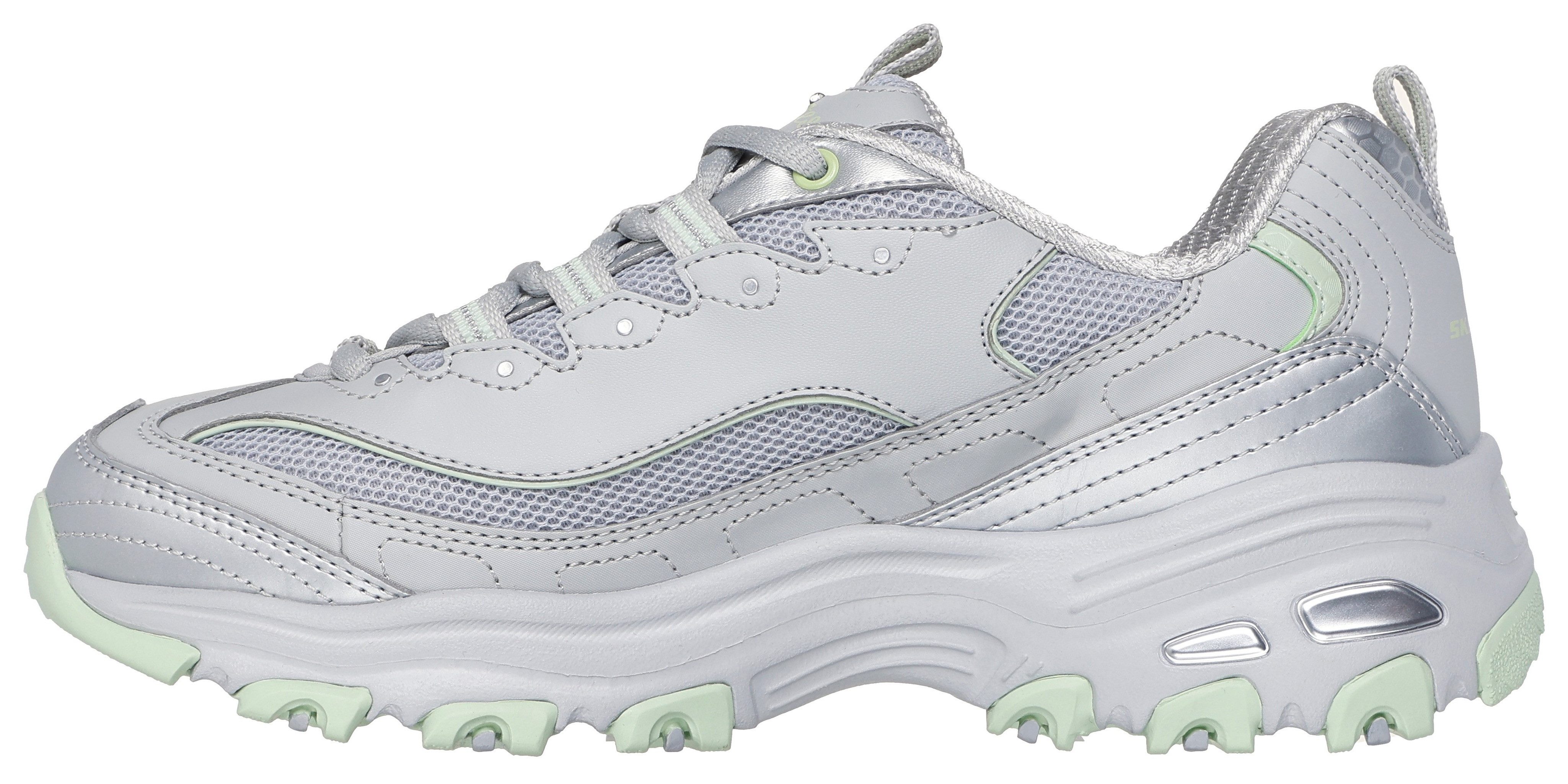 Skechers Sneakers D'LITES-CHROMATIC , plateausneaker, veterschoen met metallic accenten