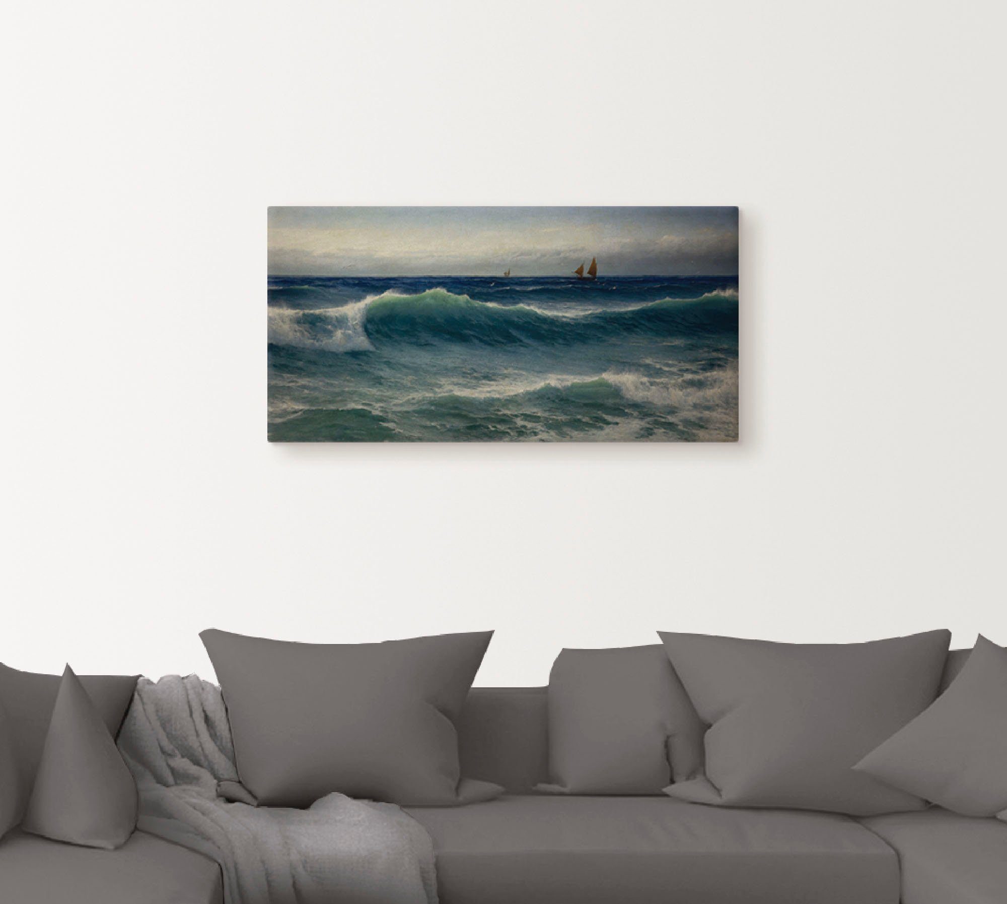 Artland Artprint Brekende golven. 1893 als artprint op linnen, poster in verschillende formaten maten