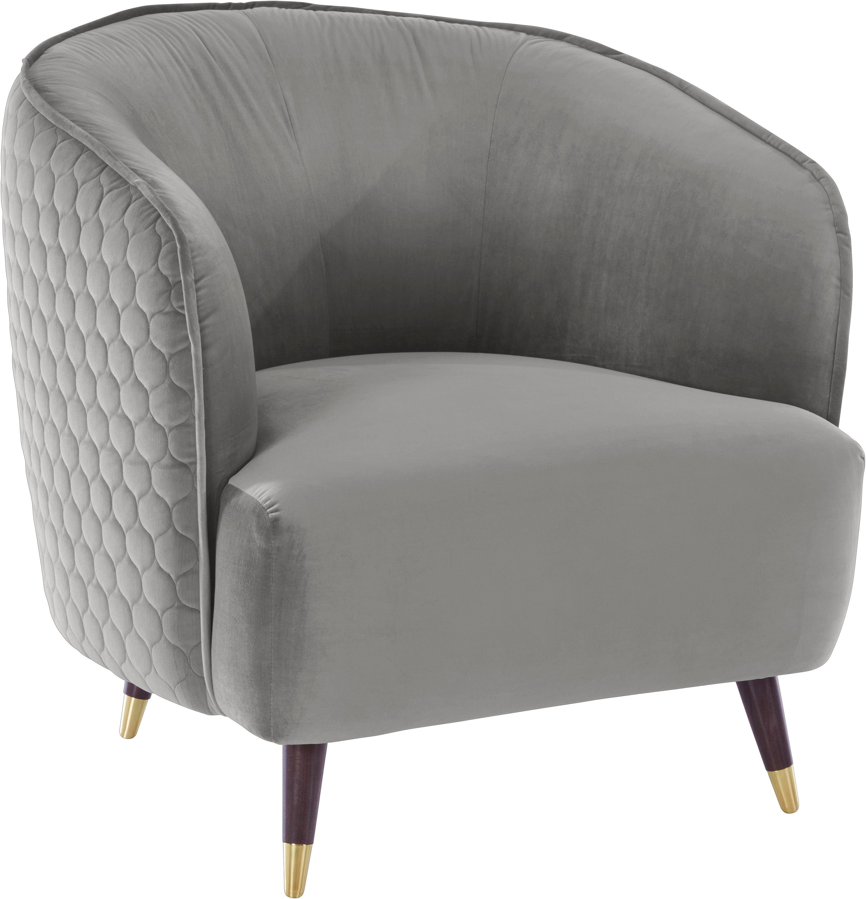 Home affaire Fauteuil Oradea cocktailstoel met elegante stiksels op achterzijde van de rugleuning