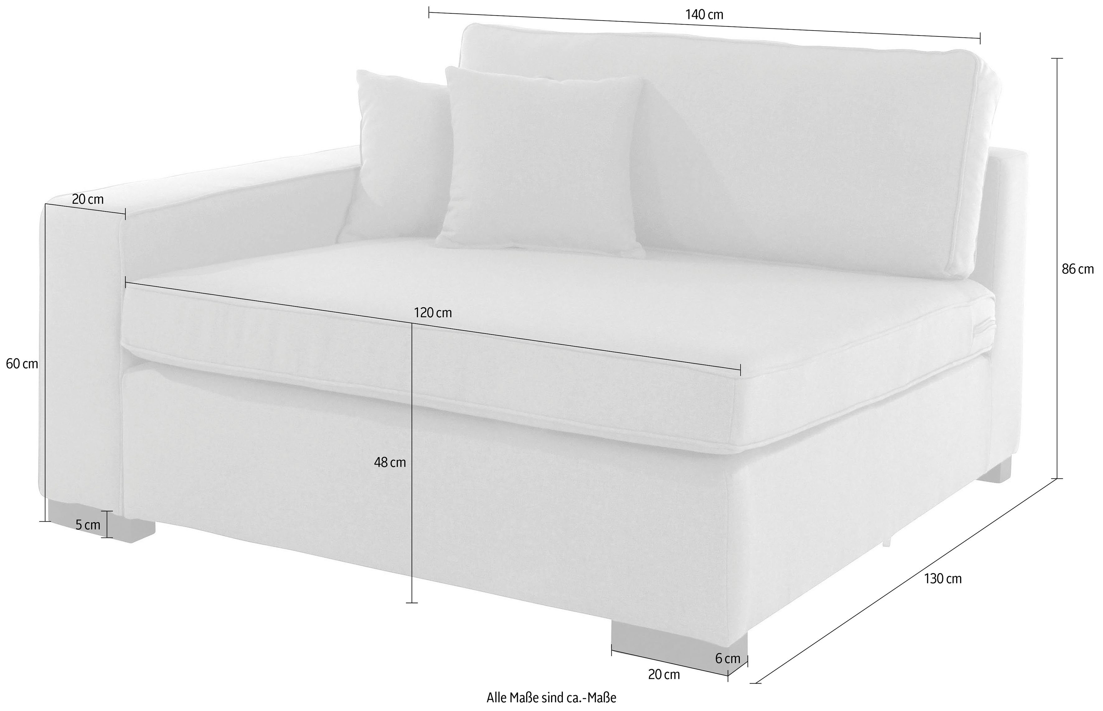Guido Maria Kretschmer Home&Living Sofaelement Skara XXL Module XXL voor zelf samenstellen, armleuning links / rechts ter keuze