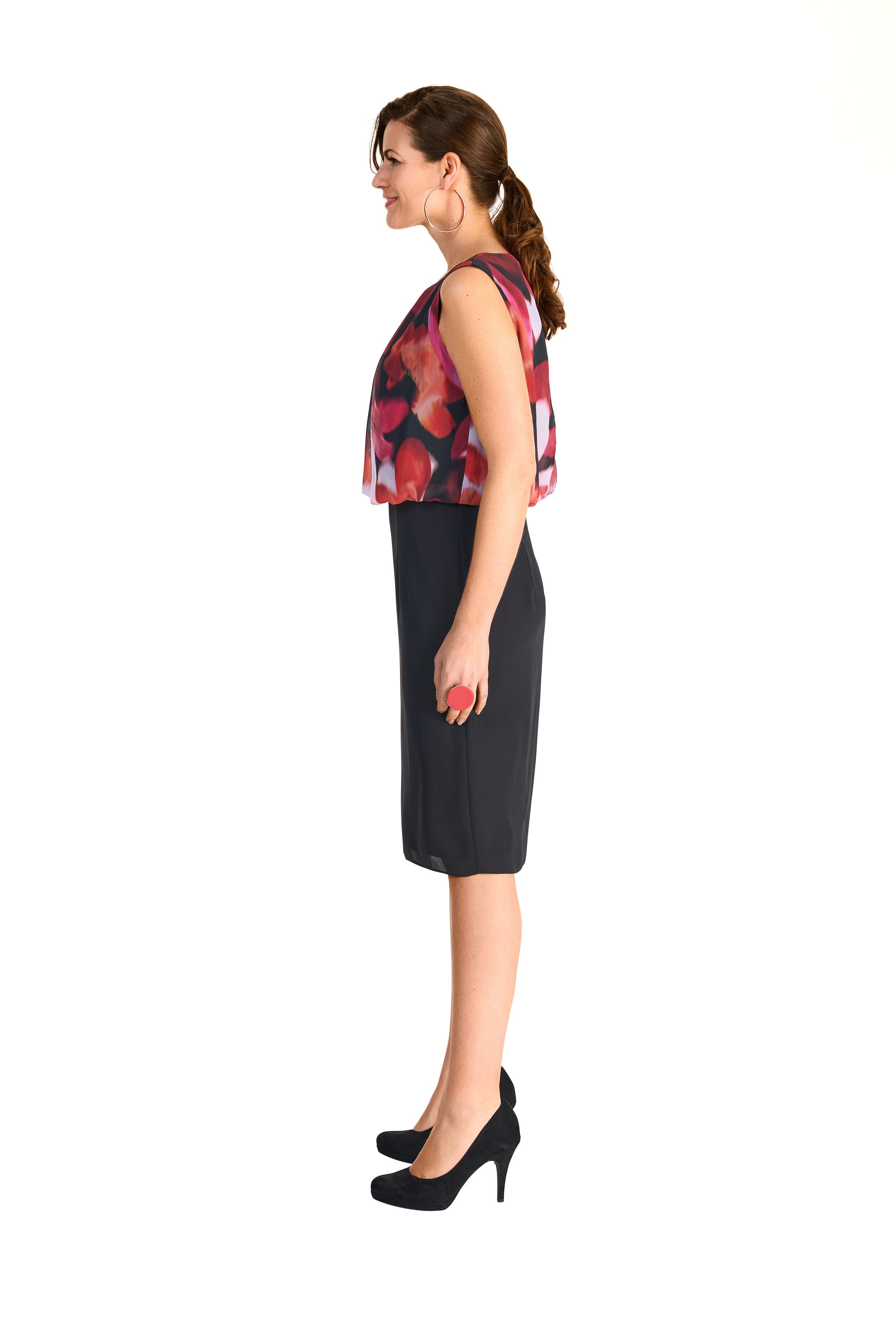 HERMANN LANGE Collection 2-in-1-jurk effen en met bloemenpatroon