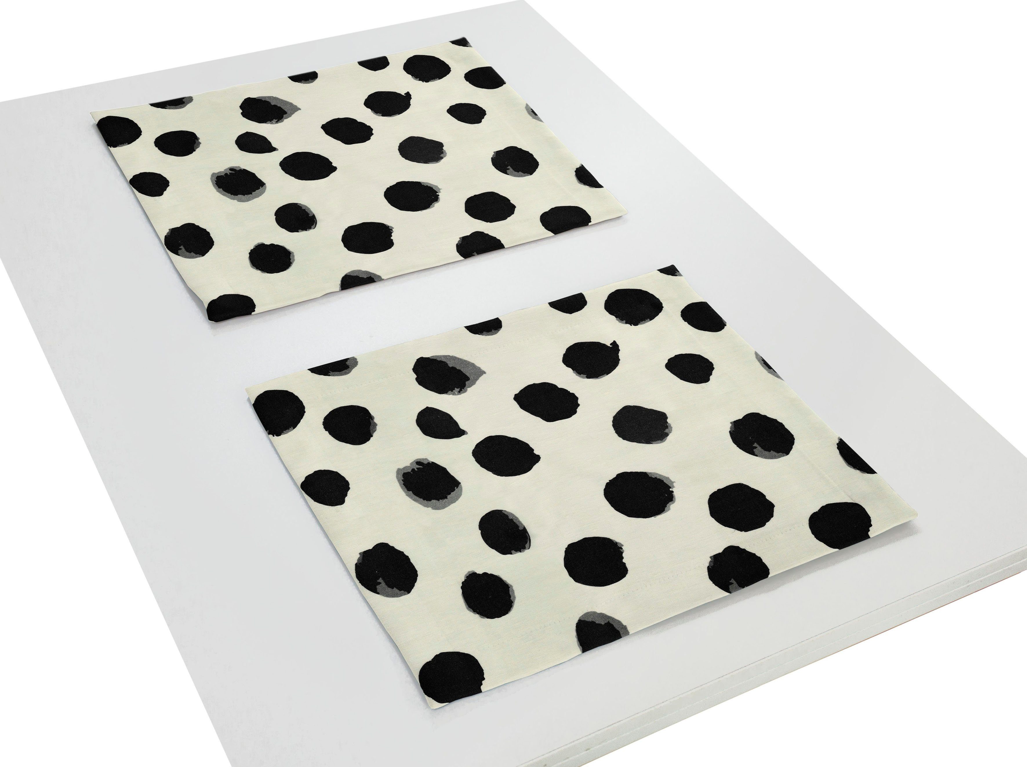 Adam Set placemats Stippen GOTS organic, gecertificeerd door CERES 0242, Made in Germany (2 stuks)