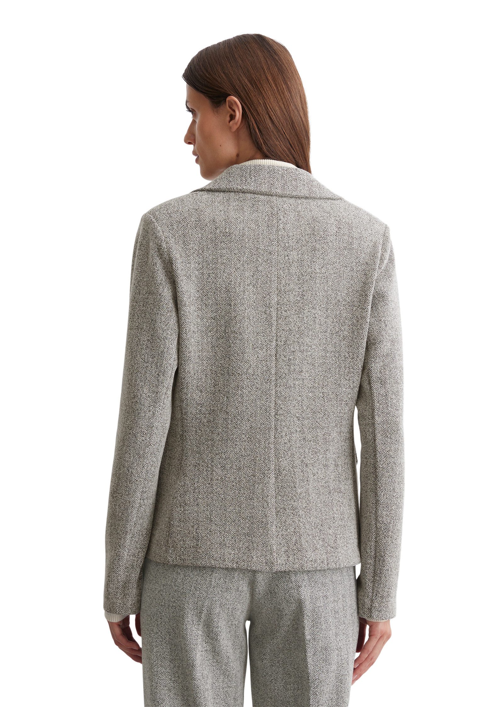 Marc O'Polo Jerseyblazer met visgraatmotief