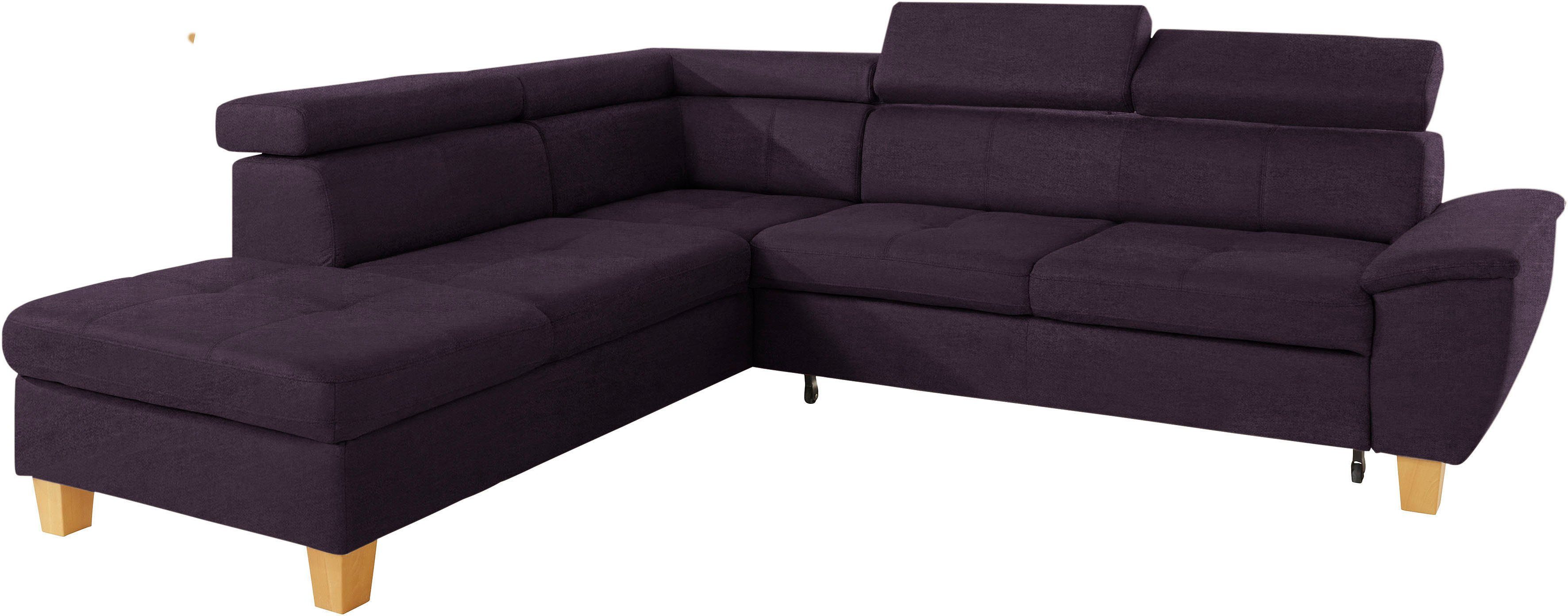 exxpo - sofa fashion Hoekbank Enya, uitgebreide afwerking, hoog zitcomfort, comfortabel, L-vorm