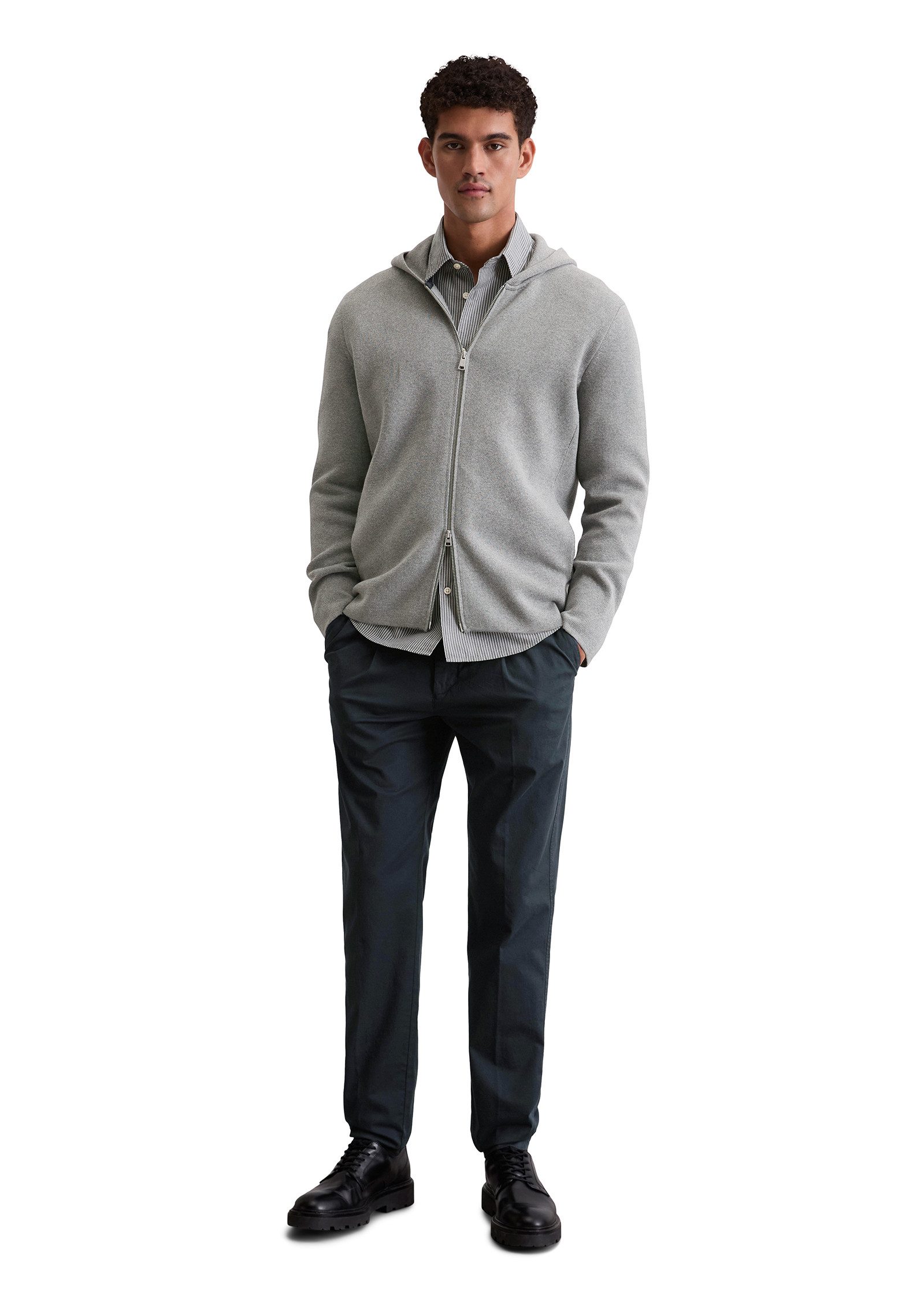 Marc O'Polo Capuchonvest met tweewegrits