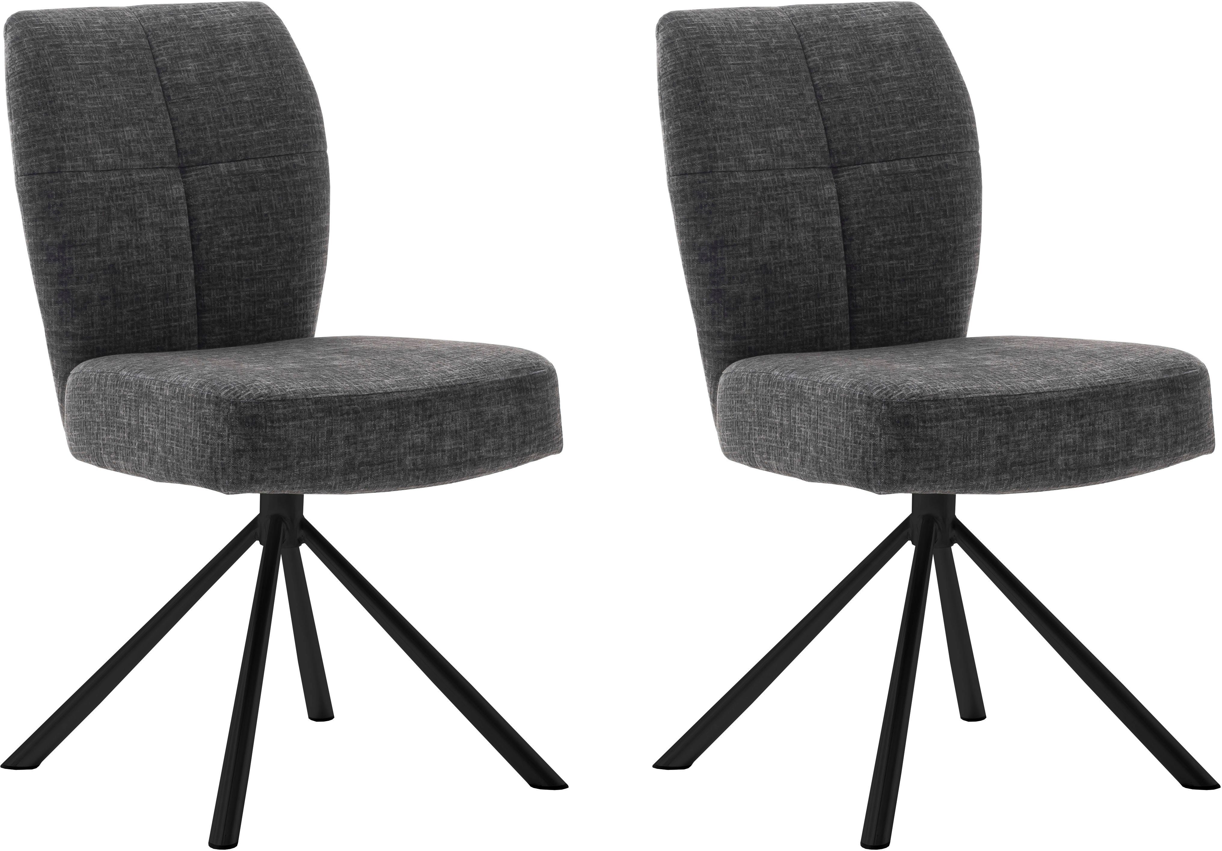 MCA furniture Eetkamerstoel KEA (2-pack), 360°, pocketvering, belastbaar 120 kg, zithoogte ca. 50 cm
