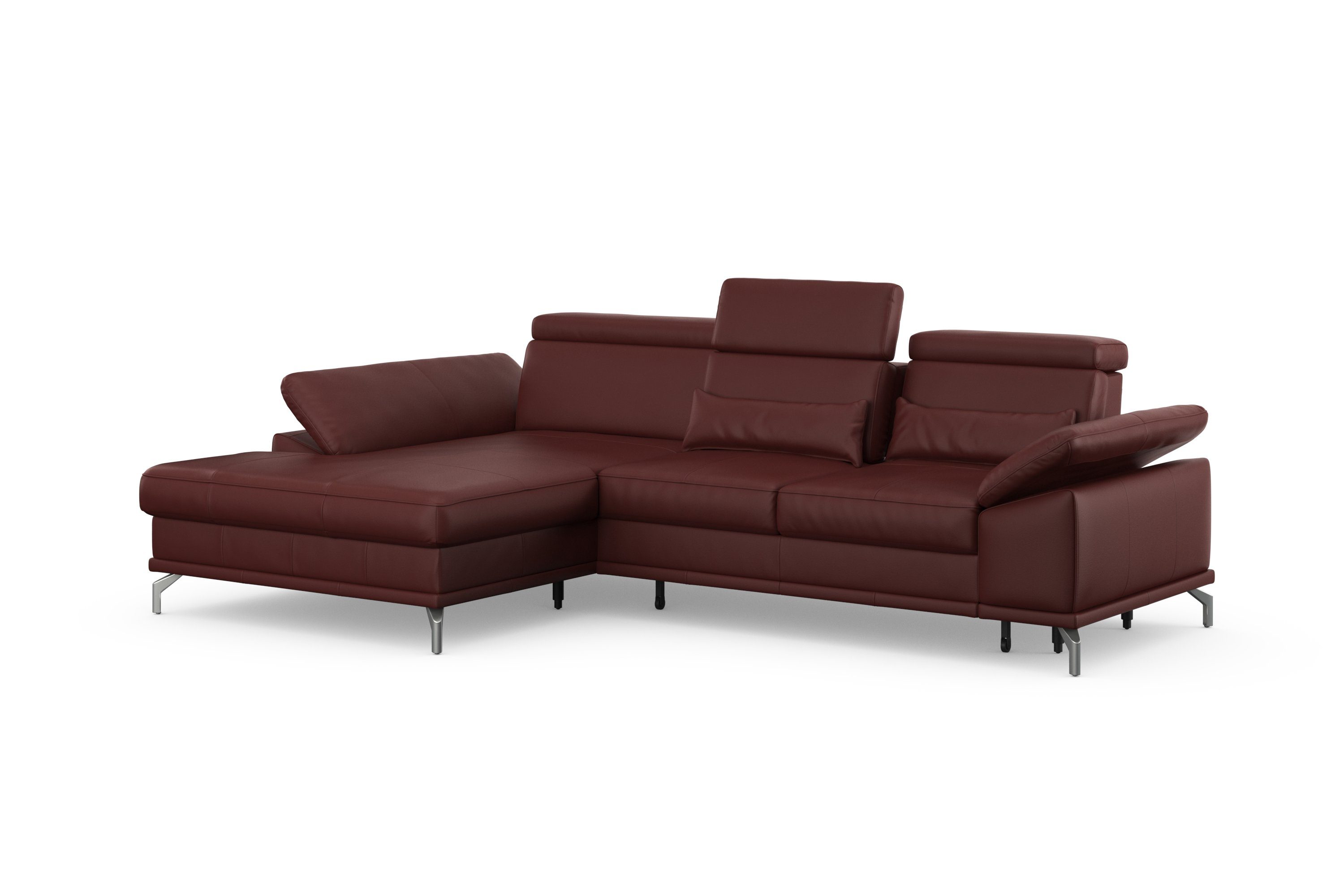 sit&more Hoekbank Cabrio L-vorm, B: 295 cm, met zitdiepte-, arm- & hoofdverstelling