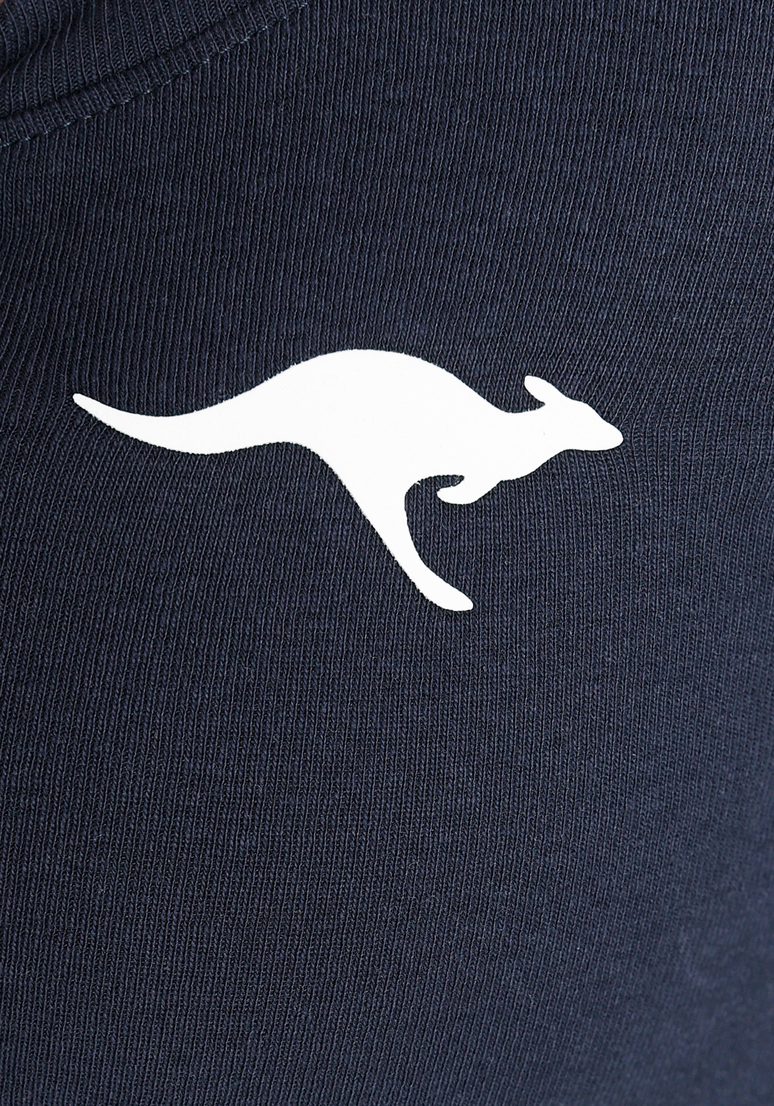KangaROOS Shirt met lange mouwen oprolbare mouwen, figuurvolgende snit, met logoprint