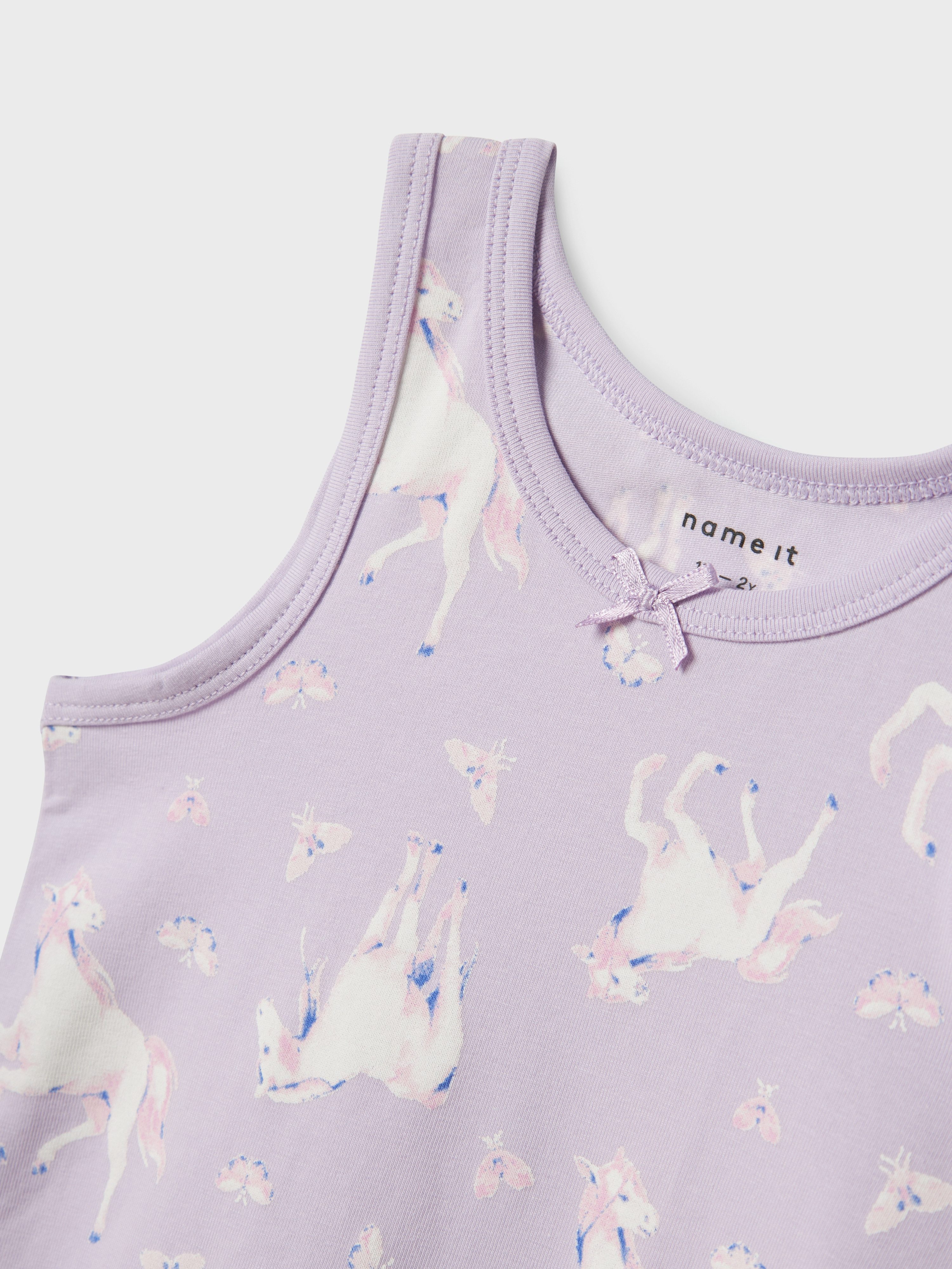 Name It Hemd NMFTANK TOP 2P PASTEL LILAC HORSE NOOS (set, 2 stuks)