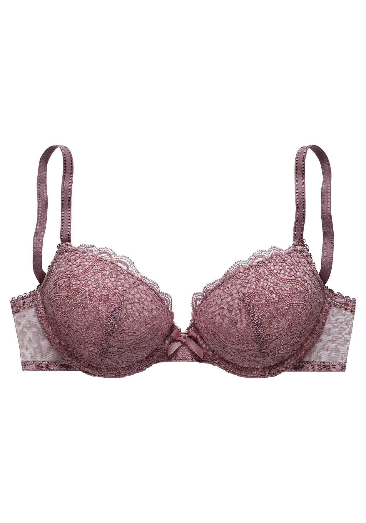 Vivance Push-up-bh rondom met gebloemd kant, dessous