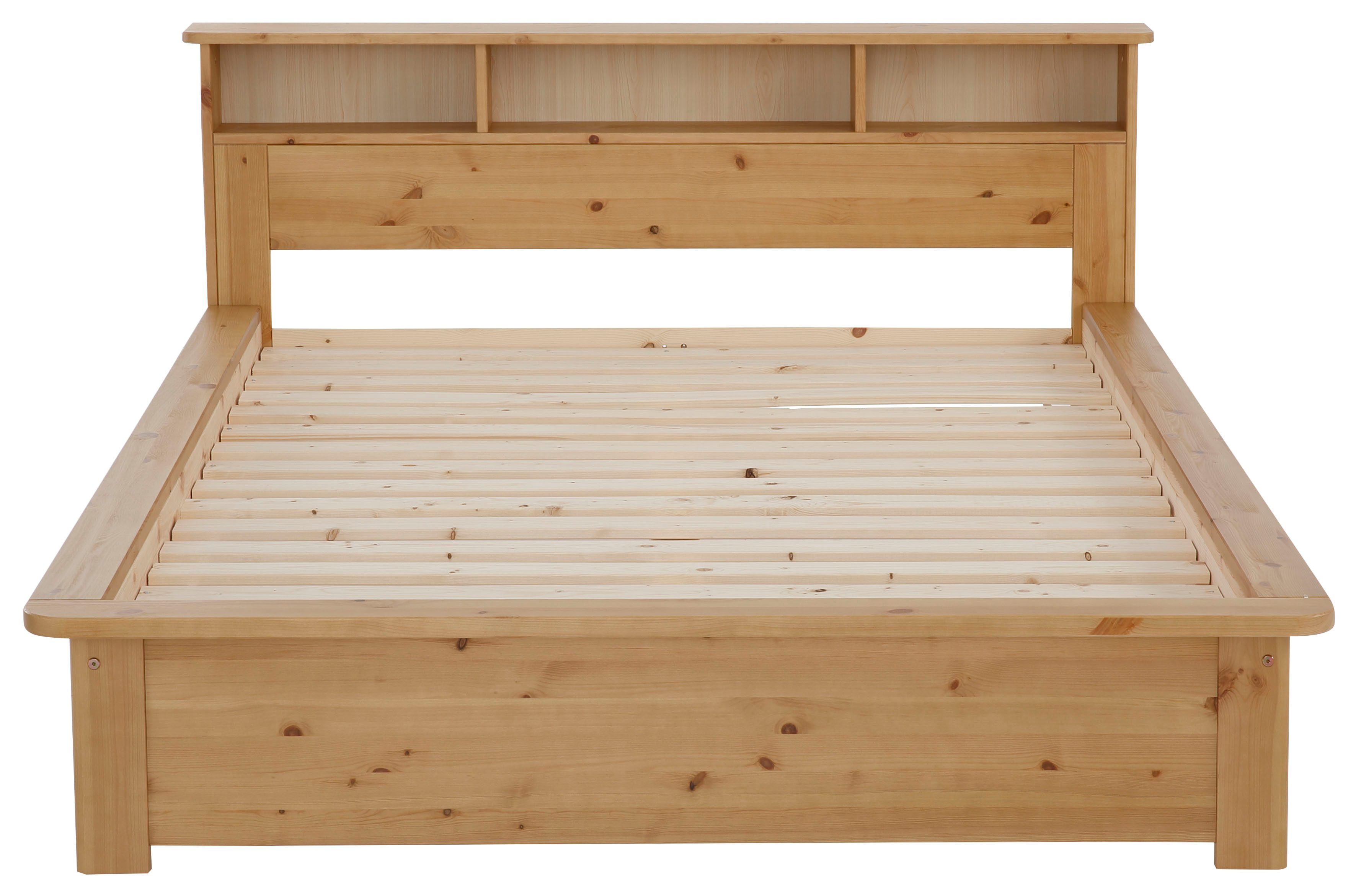 Home affaire Massief houten ledikant "KERO" BESTSELLER! Opbergruimte in het hoofdeinde gecertificeerd massief hout (grenen), optioneel met lade