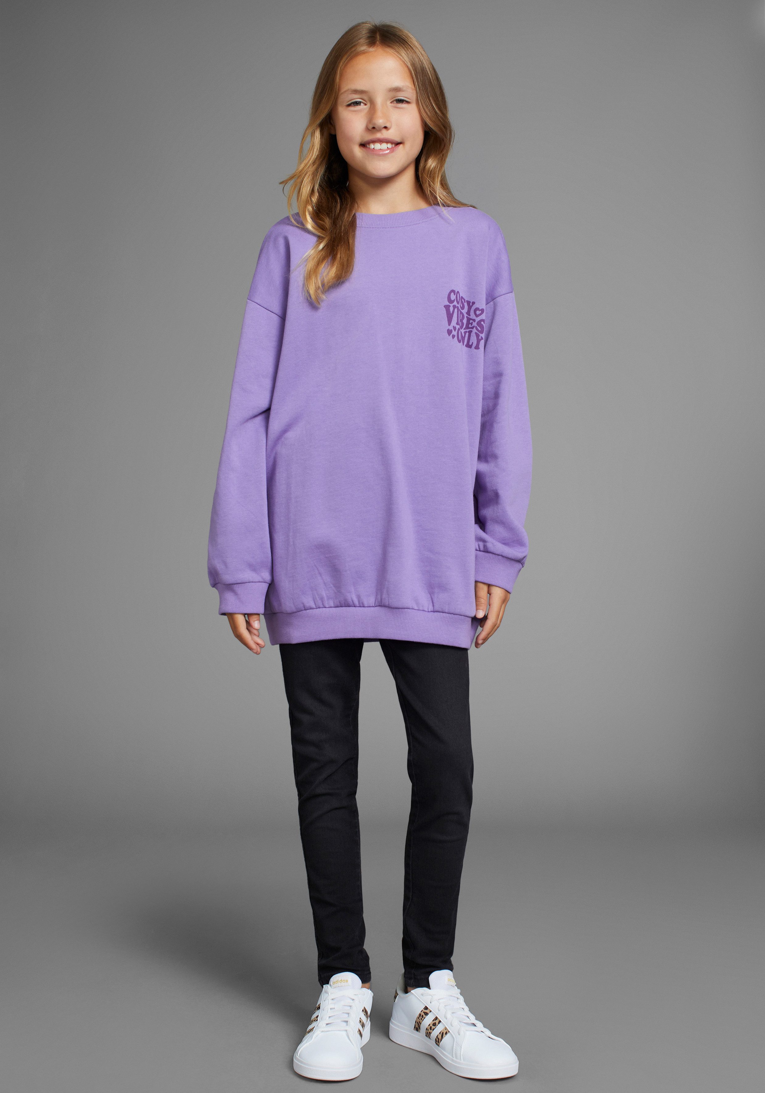 KIDSWORLD Sweatshirt Rugprint Sweatshirt in comfortabele vorm voor meisjes