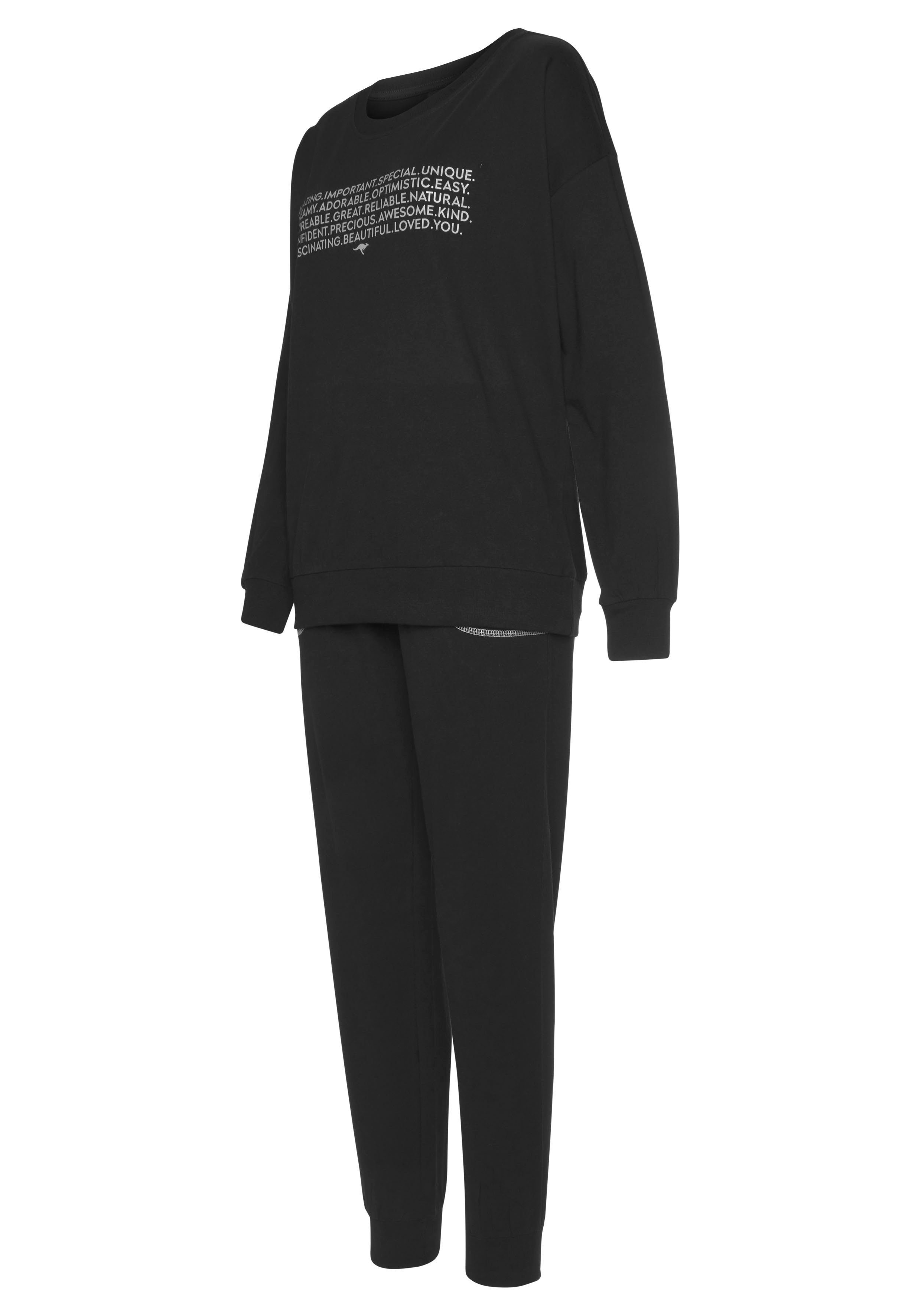 KangaROOS Pyjama met slogan-frontprint (2-delig, 1 stuk)