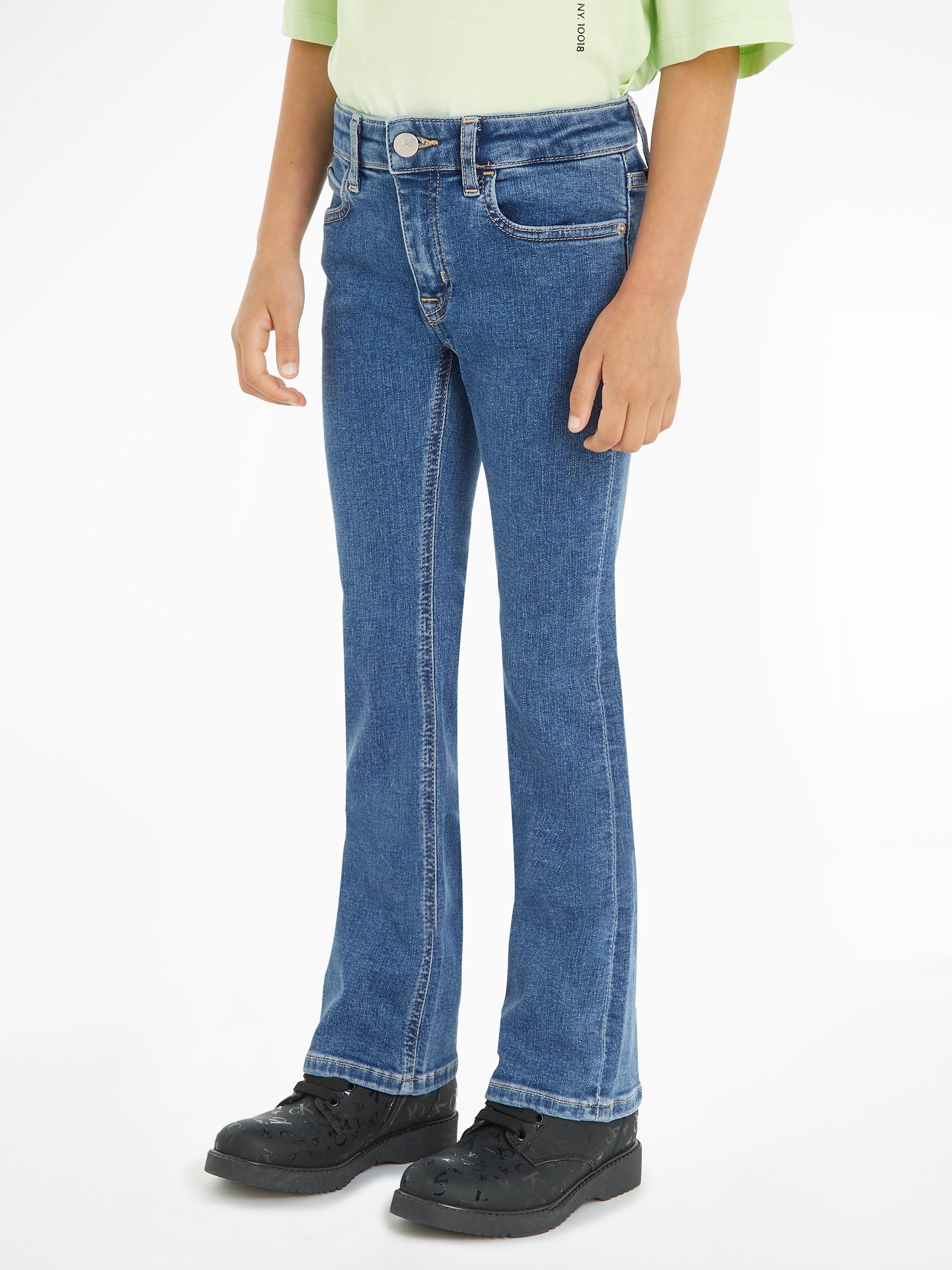Calvin Klein Wijd uitlopende jeans FLARE ESS BLUE STRETCH voor kinderen tot 16 jaar