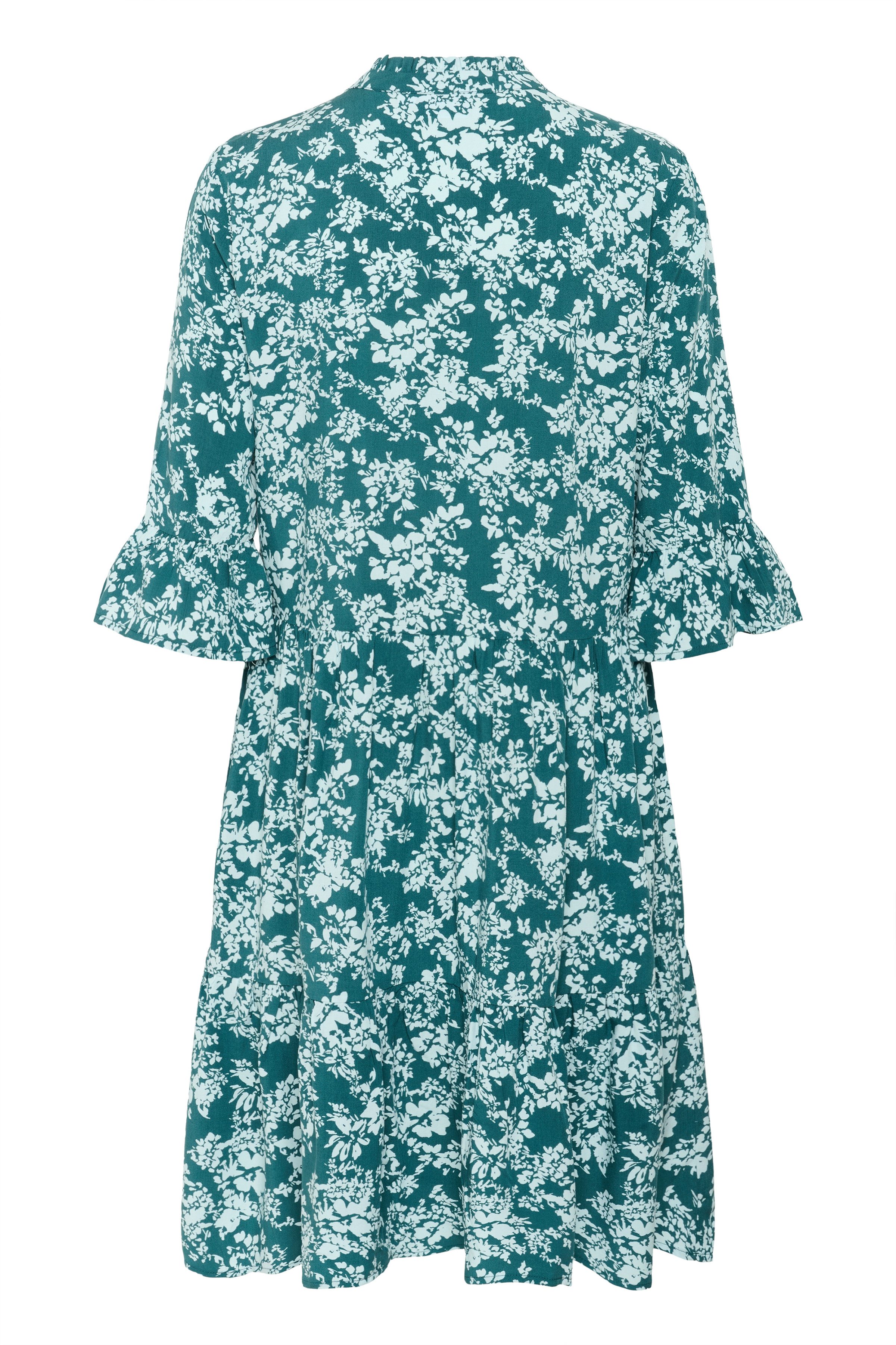 Saint Tropez Blousejurk EdaSZ dress met volants en 3/4 mouwen