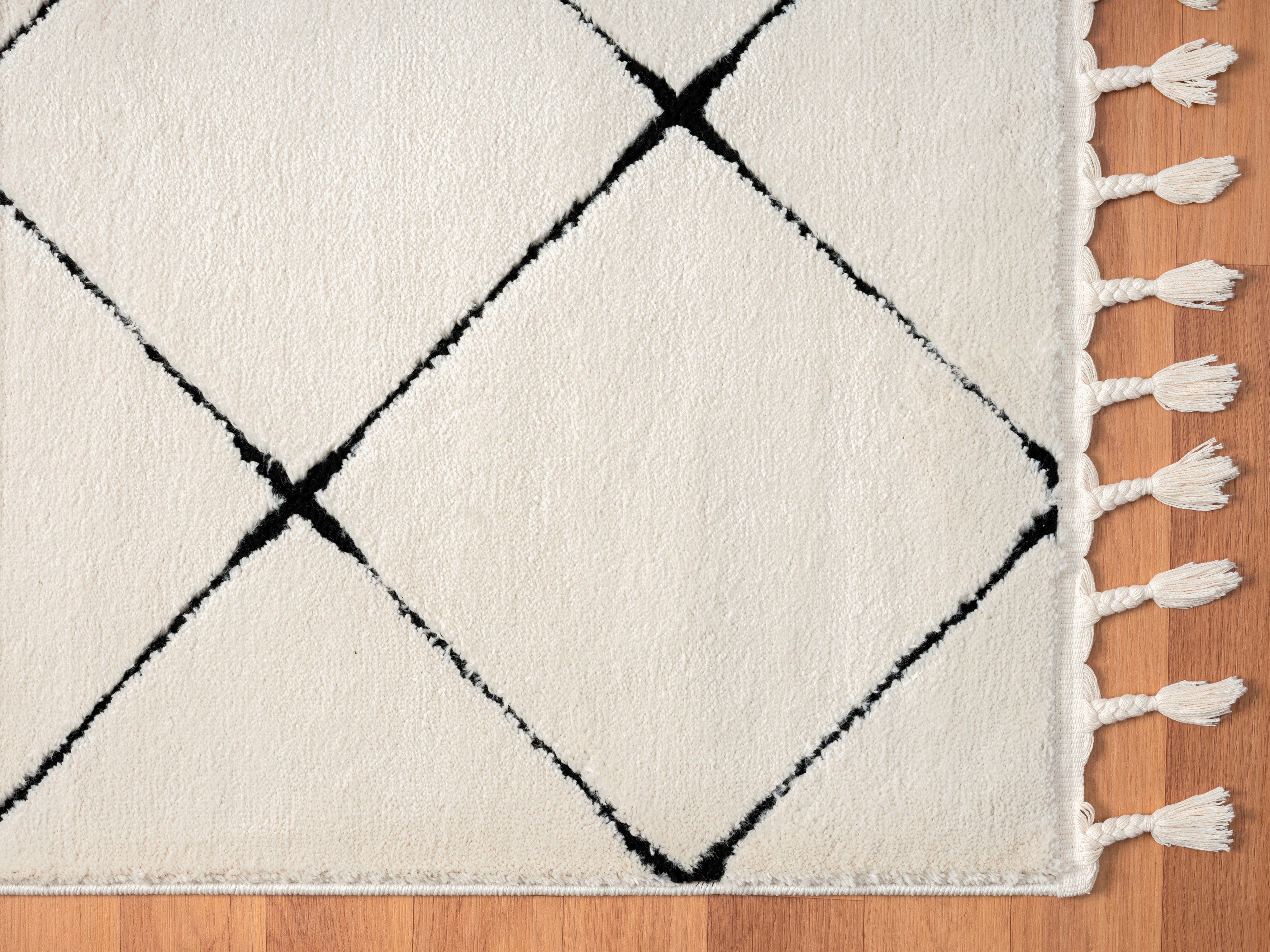 Myflair Möbel & Accessoires Hoogpolig vloerkleed Moroccan Square modern, marokkaans ontwerp, ruitenpatroon, zacht door hoogpolig