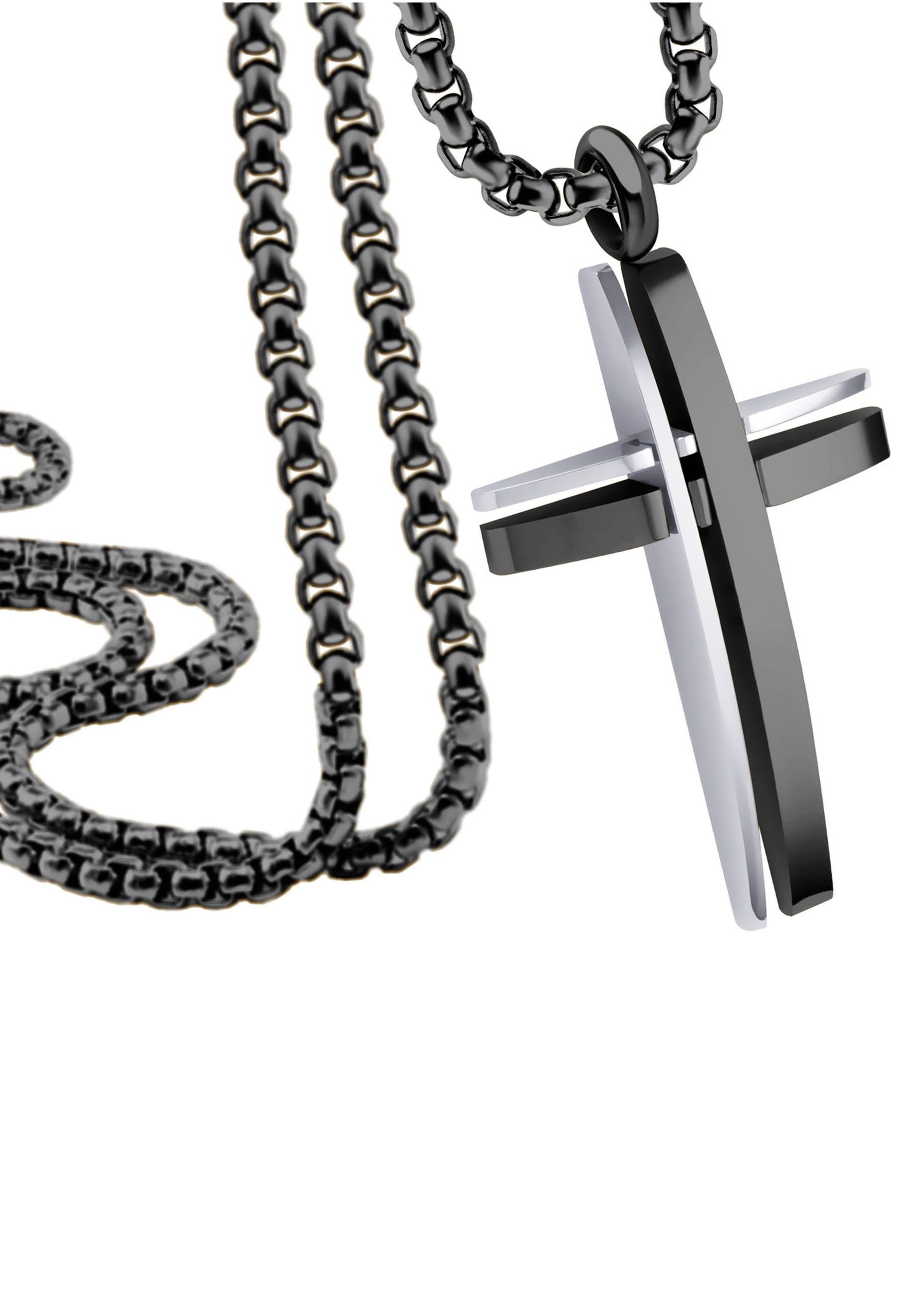 Firetti Ketting met hanger Sieraad cadeau kruis met zirkoon (synthetisch)