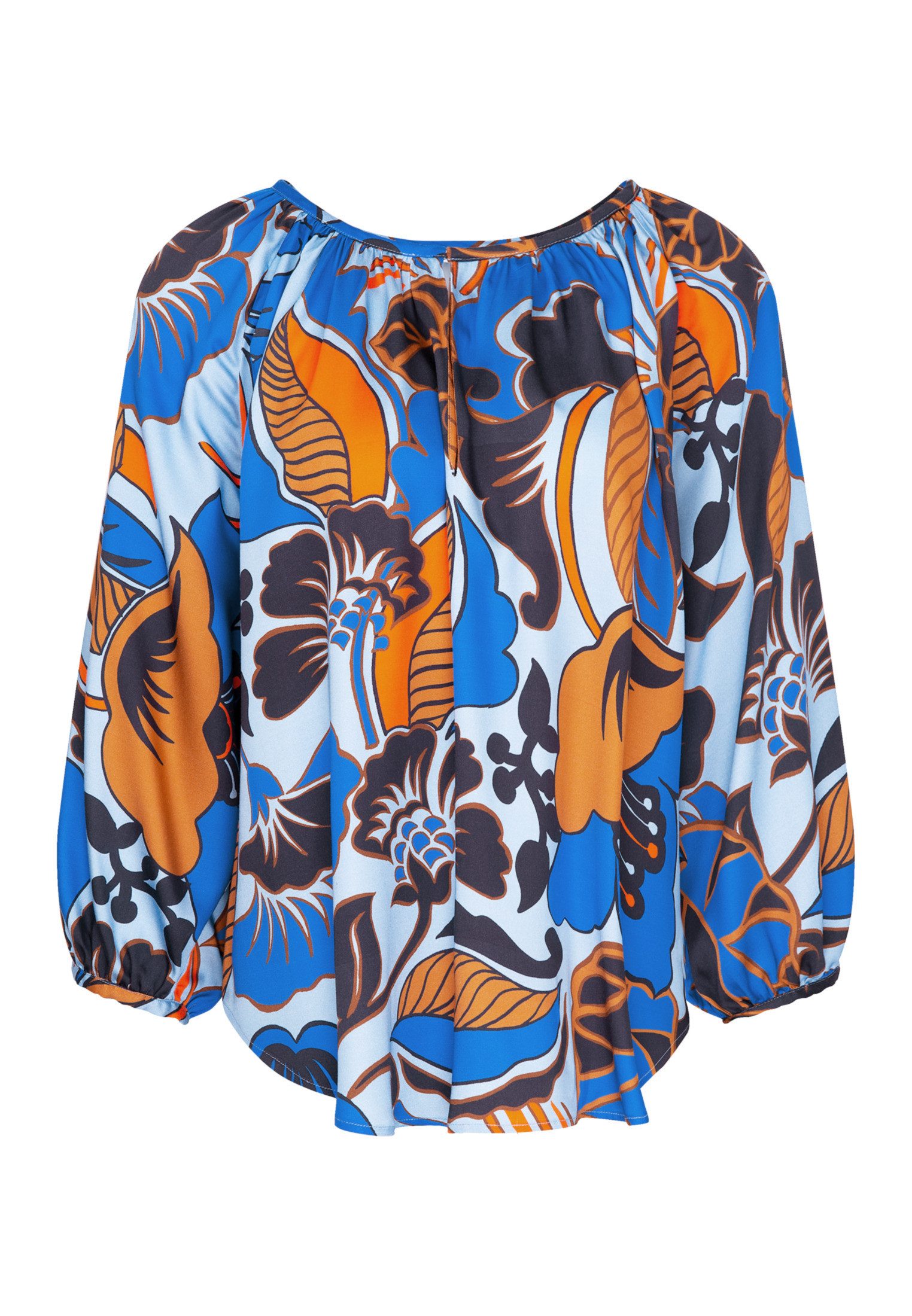 seidensticker Klassieke blouse Zwarte roos Tuniek bloemmotief