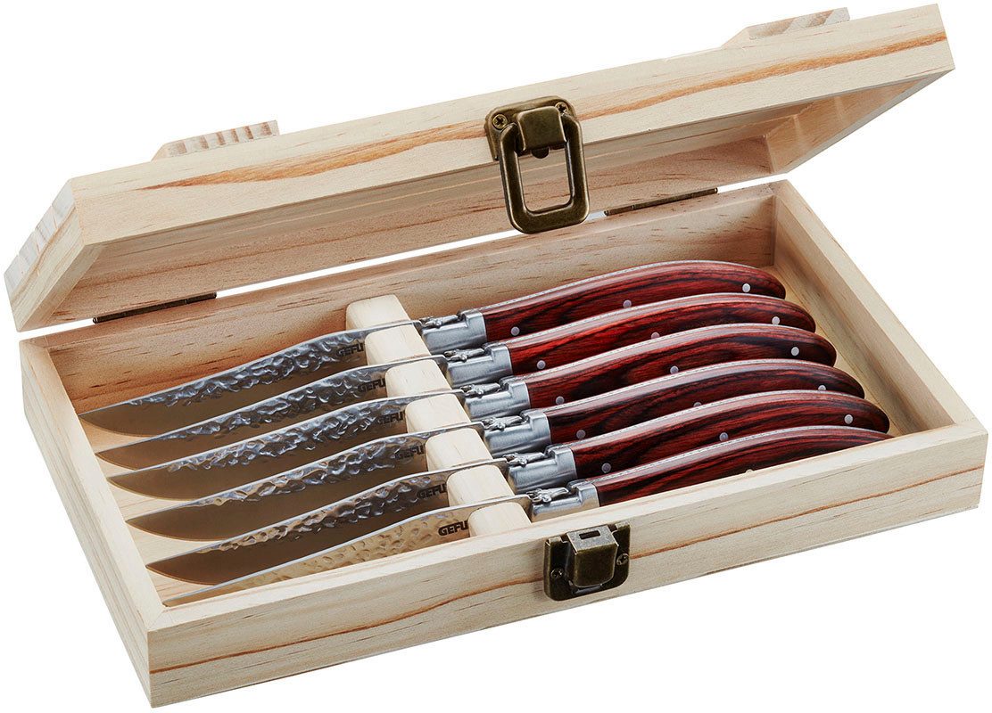 GEFU Steakbestek RANCHO scherpe messen, ergonomisch ontwerp, stijlvol set (set, 7-delig)
