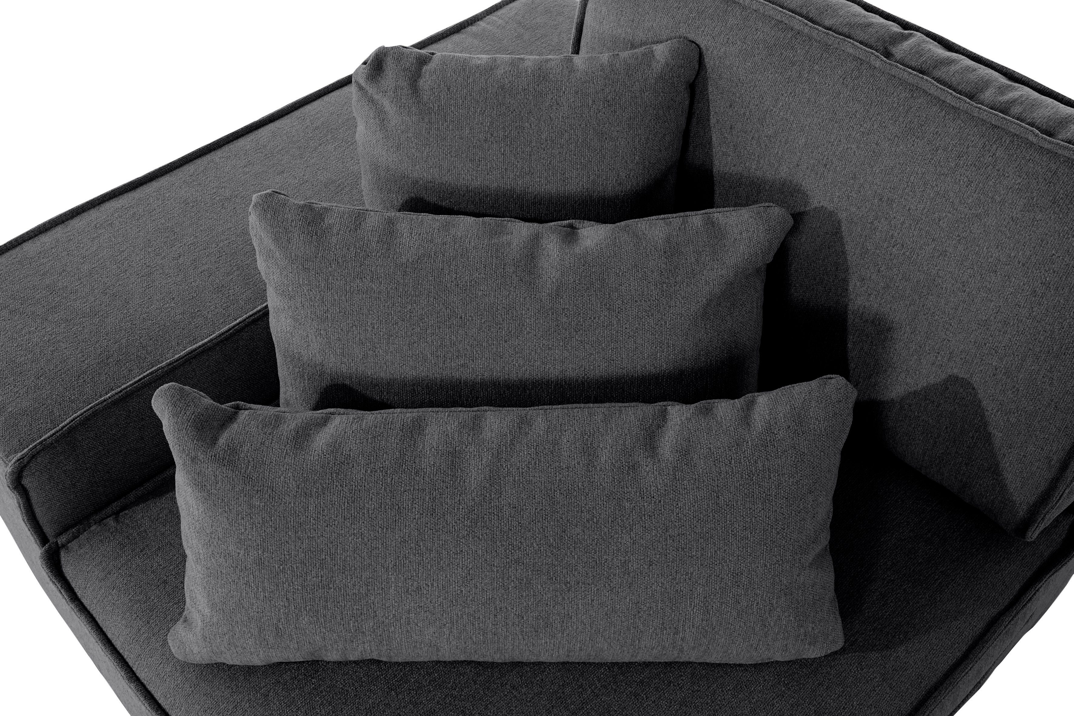 RAUM.ID Ottomane Florid afzonderlijk plaatsbaar of als deel van een modulaire bank, ook in cord