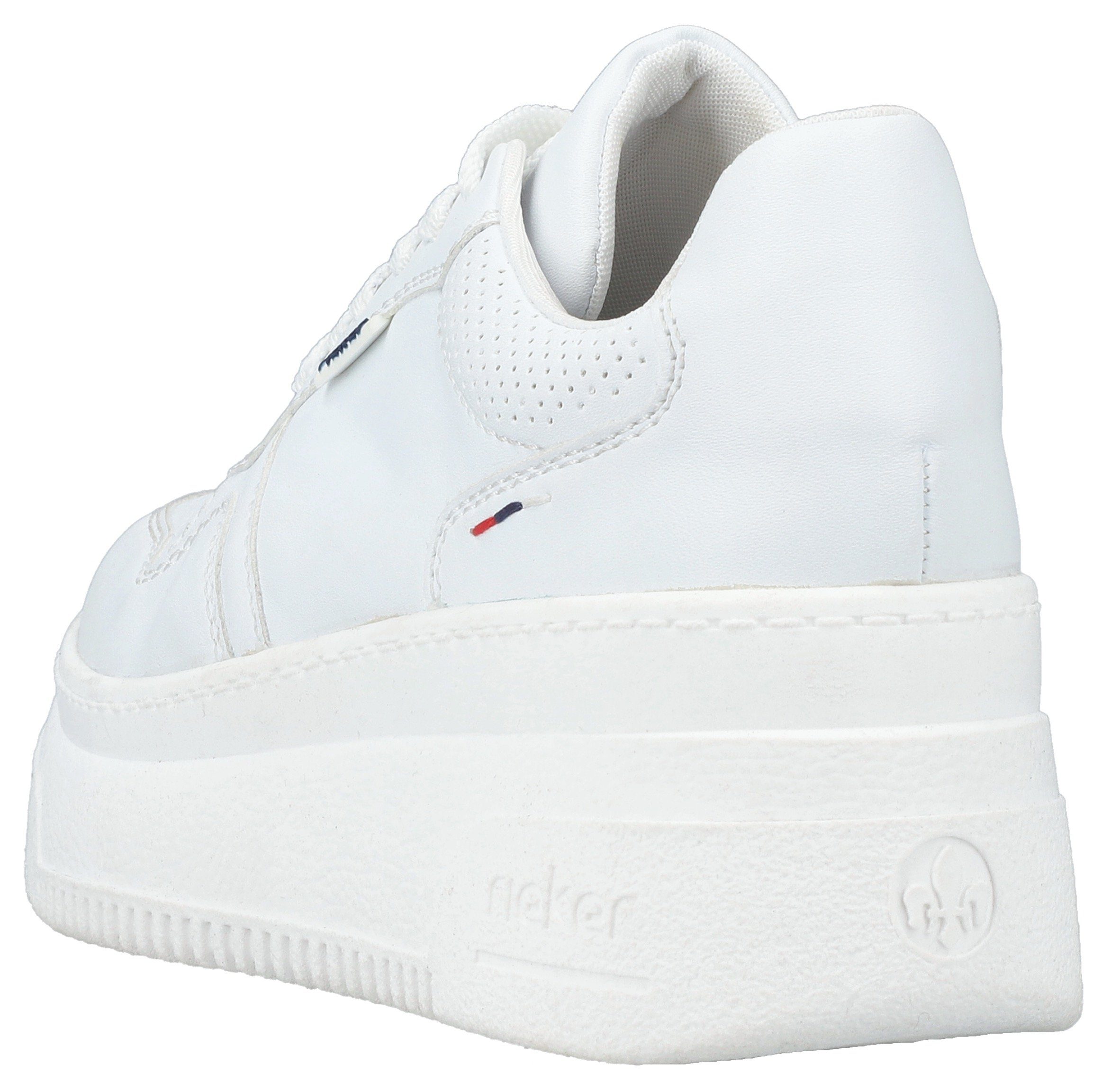 Rieker Plateausneakers met losse inlegzool, vrijetijdsschoen, lage schoen, veterschoen