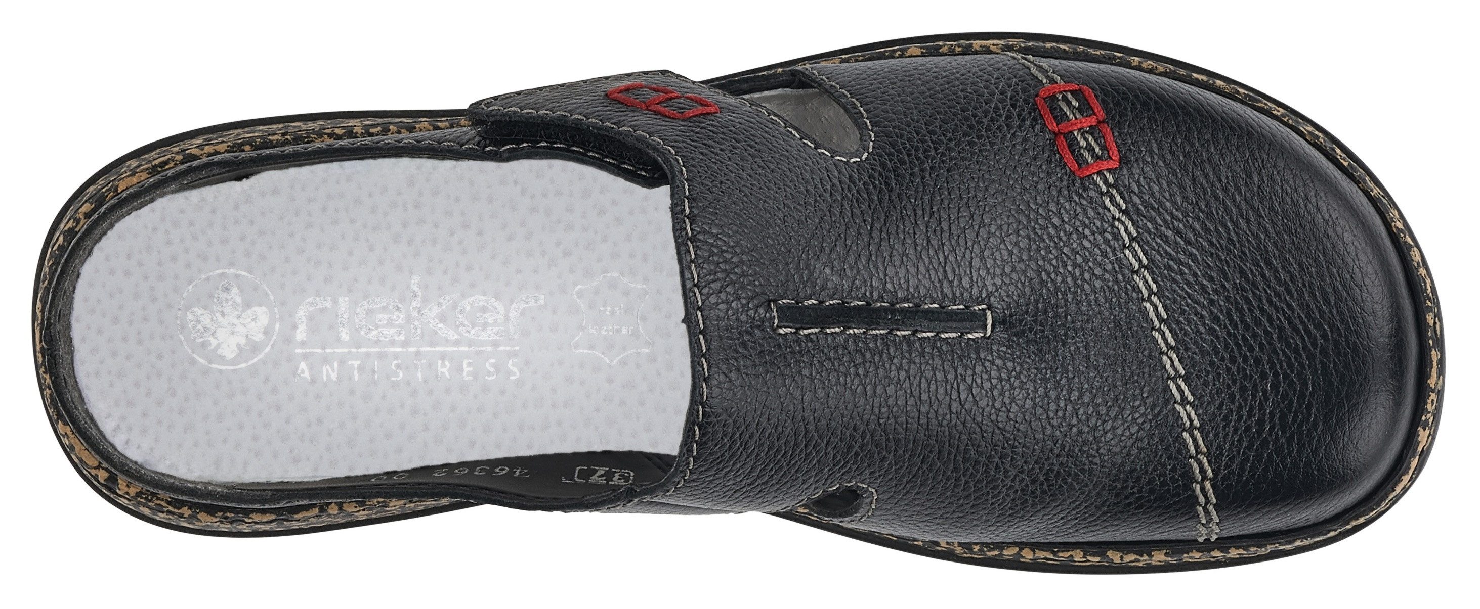 Rieker Clogs , pantoffel, zomerschoen, instapschoen met praktische klittenbandsluiting