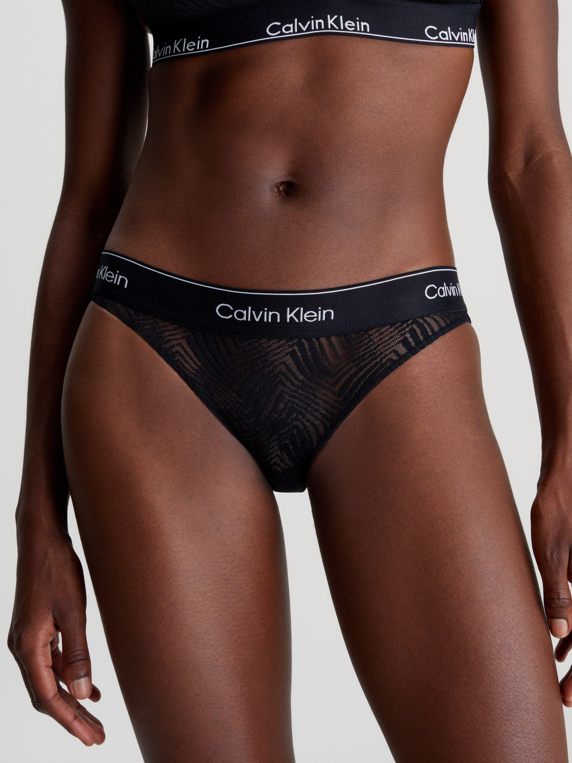 Calvin Klein Underwear Slip met label in band model 'MODERN LACE'