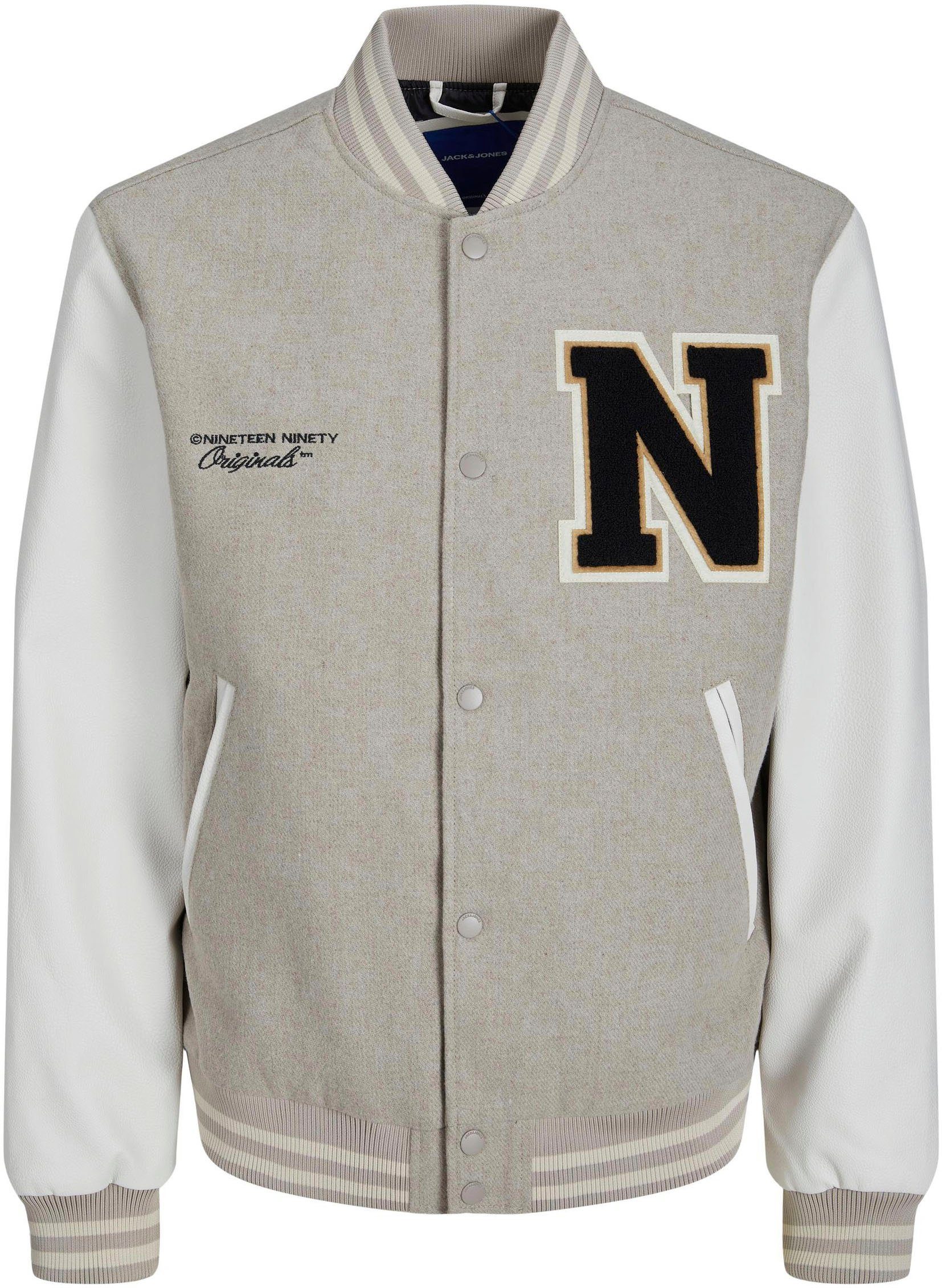 Jack & Jones Jack in collegestijl JORCOLLEGE WOOL BLEND BOMBER NOOS