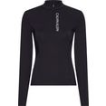 calvin klein performance shirt met lange mouwen wo - ¼ zip ls top zwart