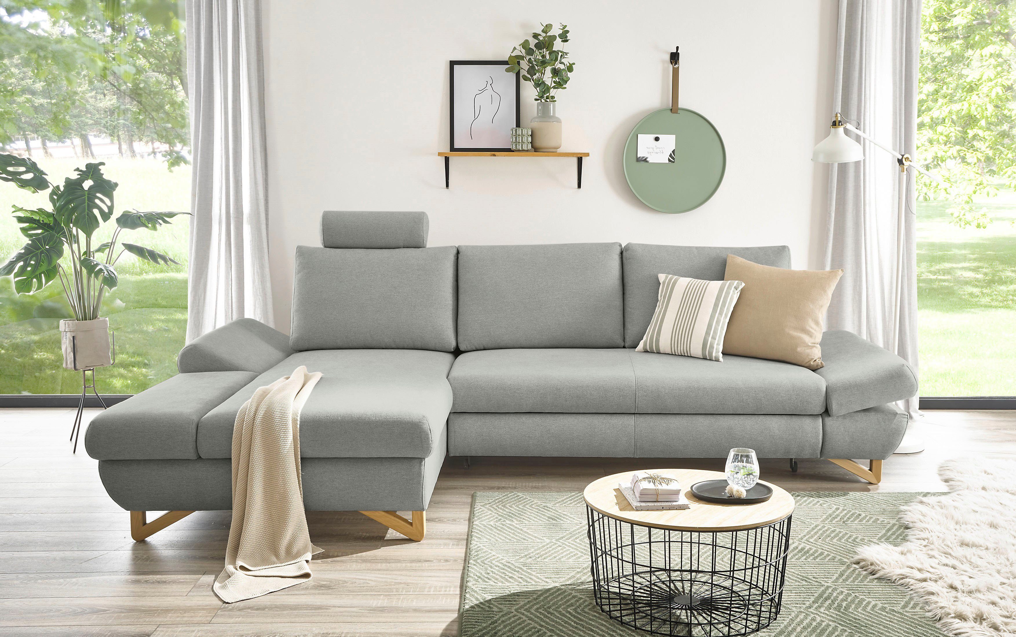 INOSIGN Slaapbank City/Giron comfortabele slaapbank (ligoppervlak 245 x 138 cm) en bedlade
