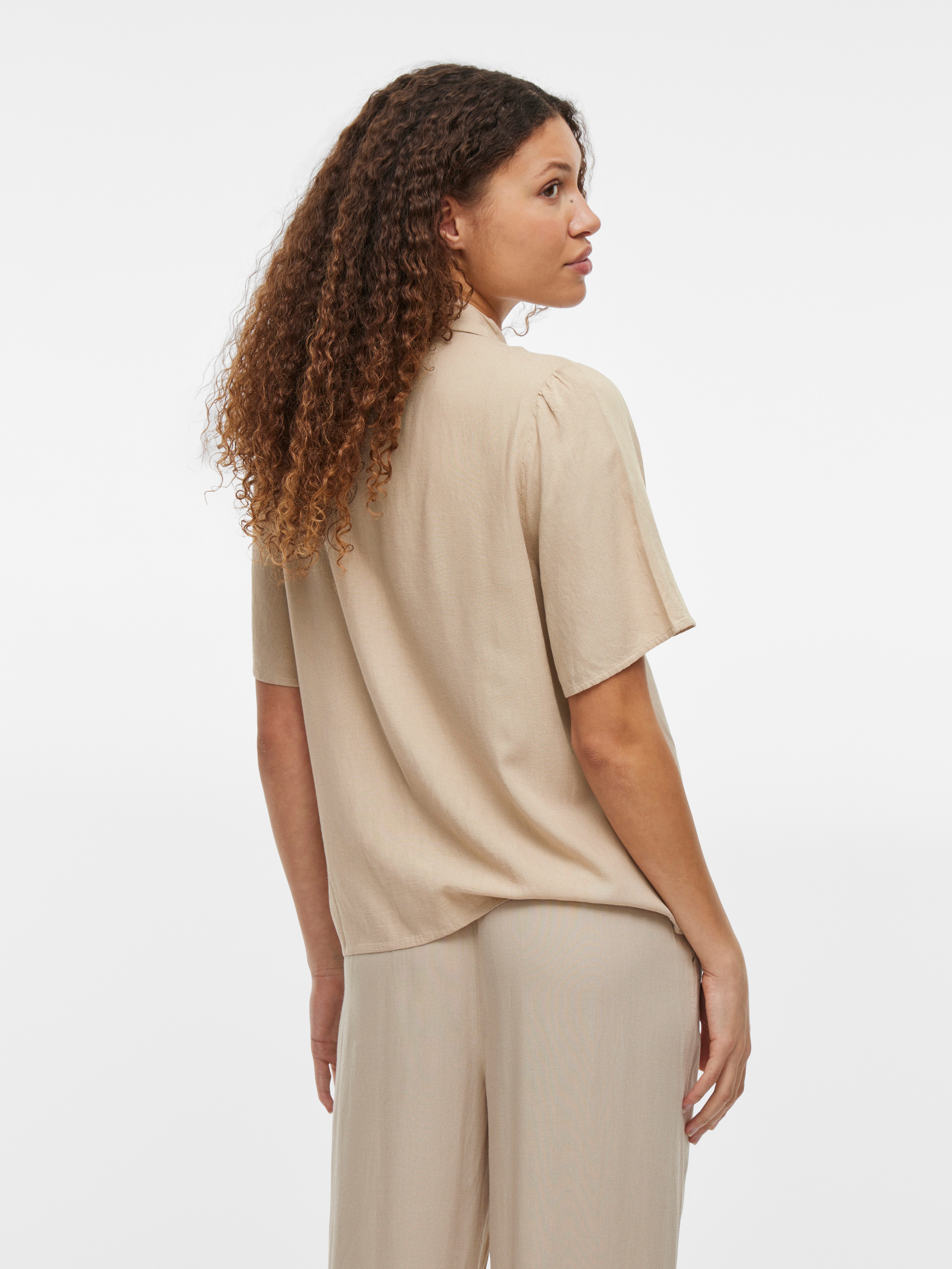Vila Blouse met korte mouwen VIPRICIL S/S NEW SHIRT - NOOS