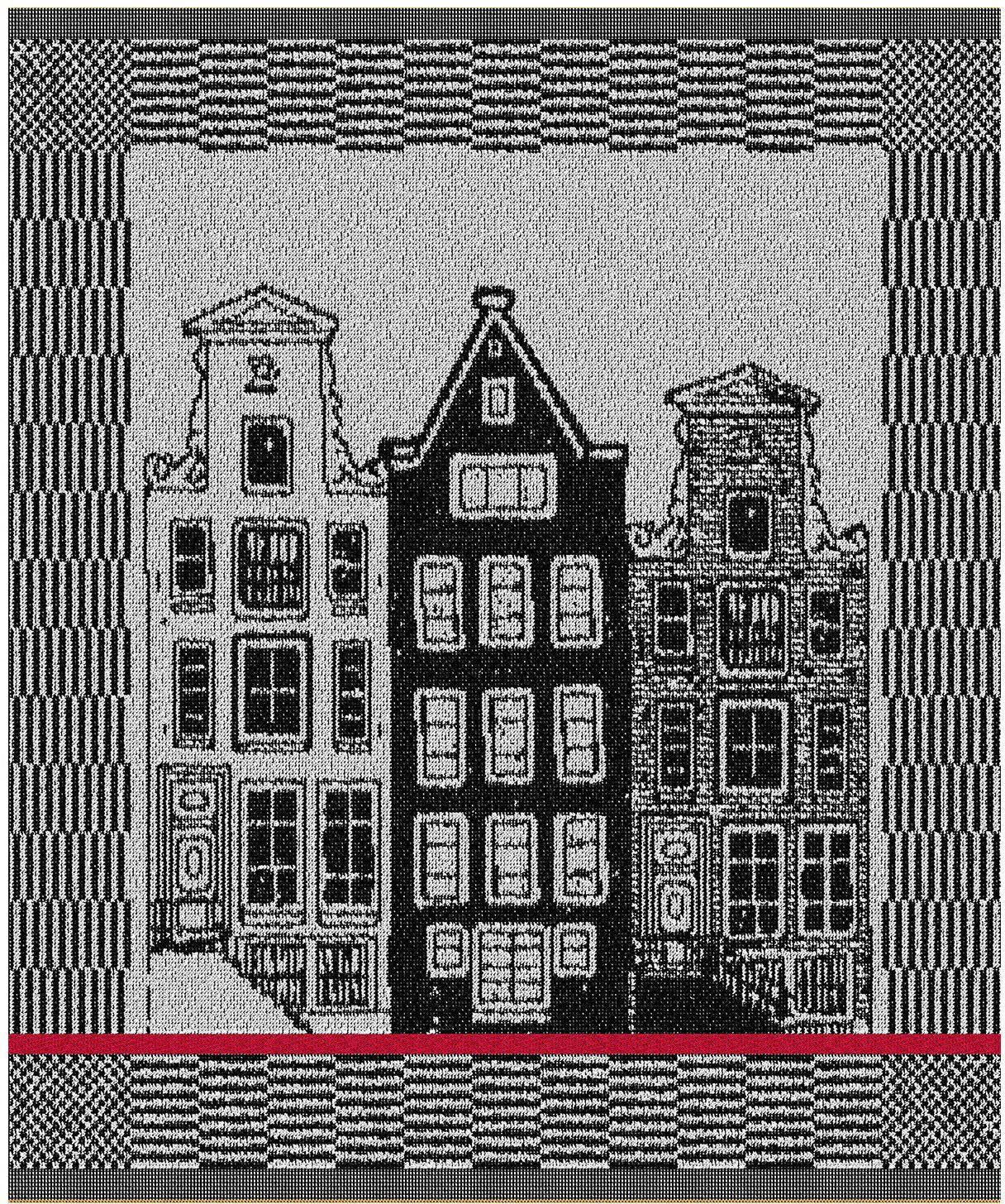 DDDDD Theedoek Canal Keukenhanddoek van zachte frotté, 50 x 55 cm (set, 6-delig) theedoeken zwart