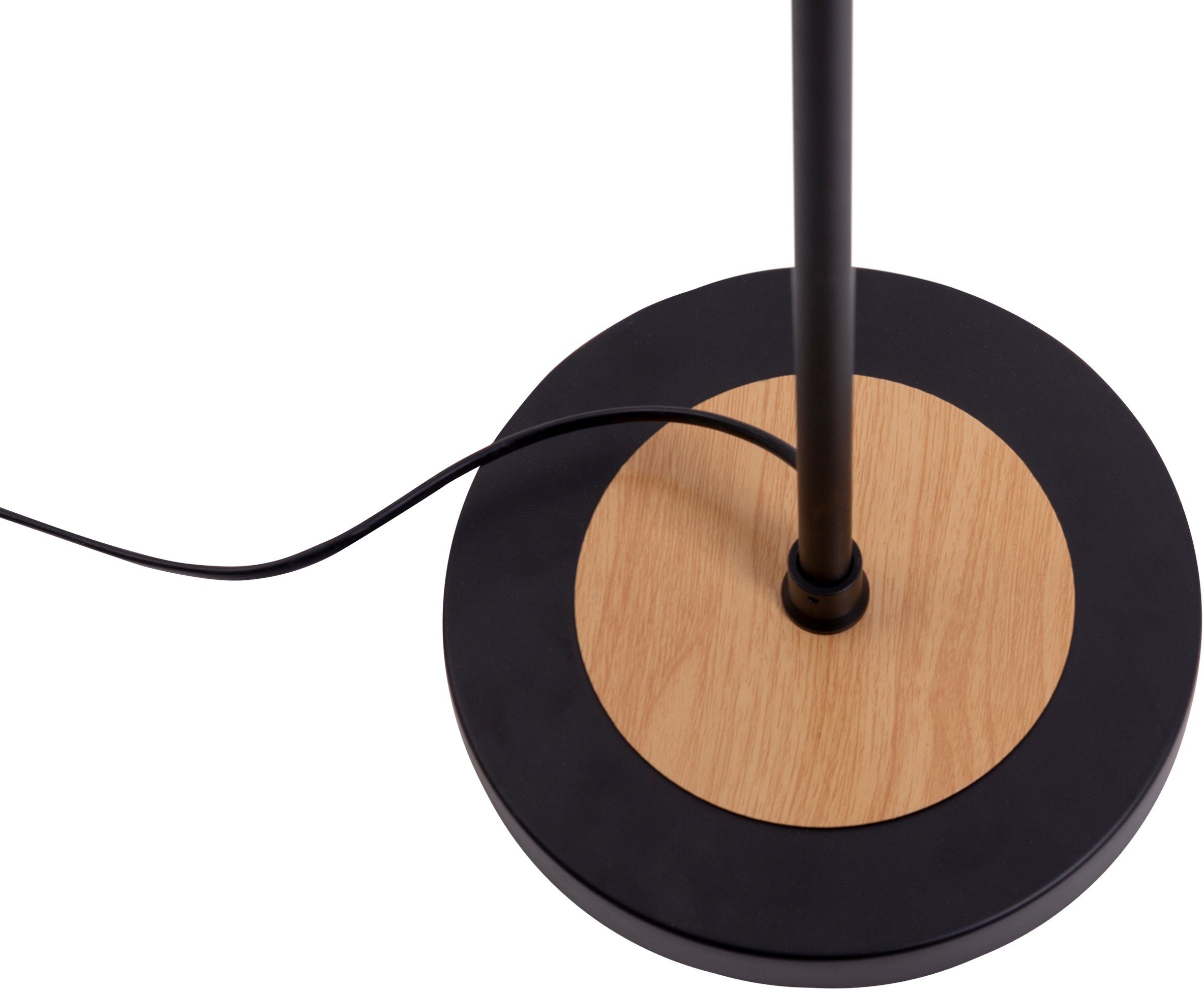 näve Staande lamp Fumoso Glazen kap donker getint (rooklook) 1xE14 wipschakelaar zwart