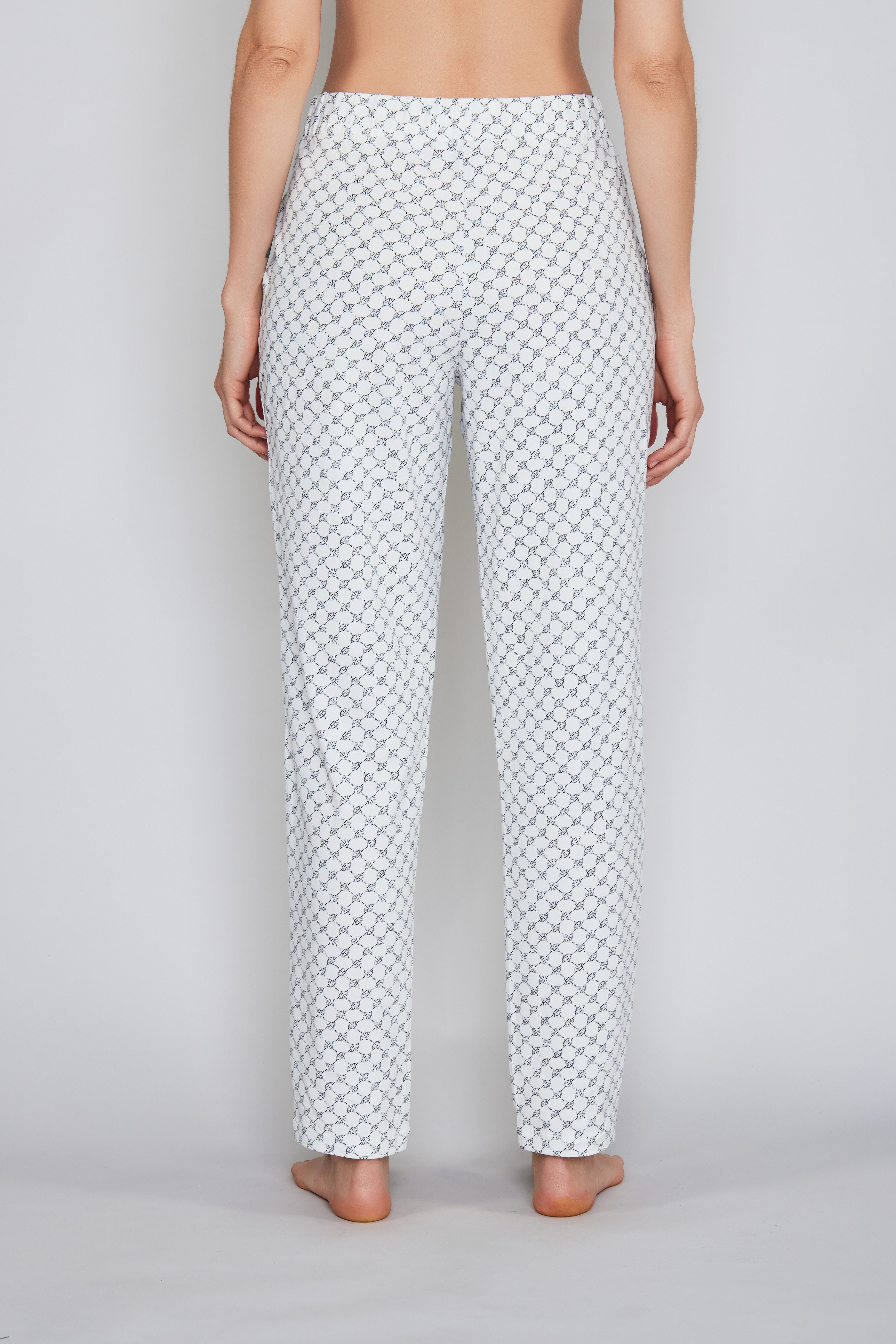 JOOP! Pyjamabroek Cosy met tunnelkoord en strikband, cornflower-allover