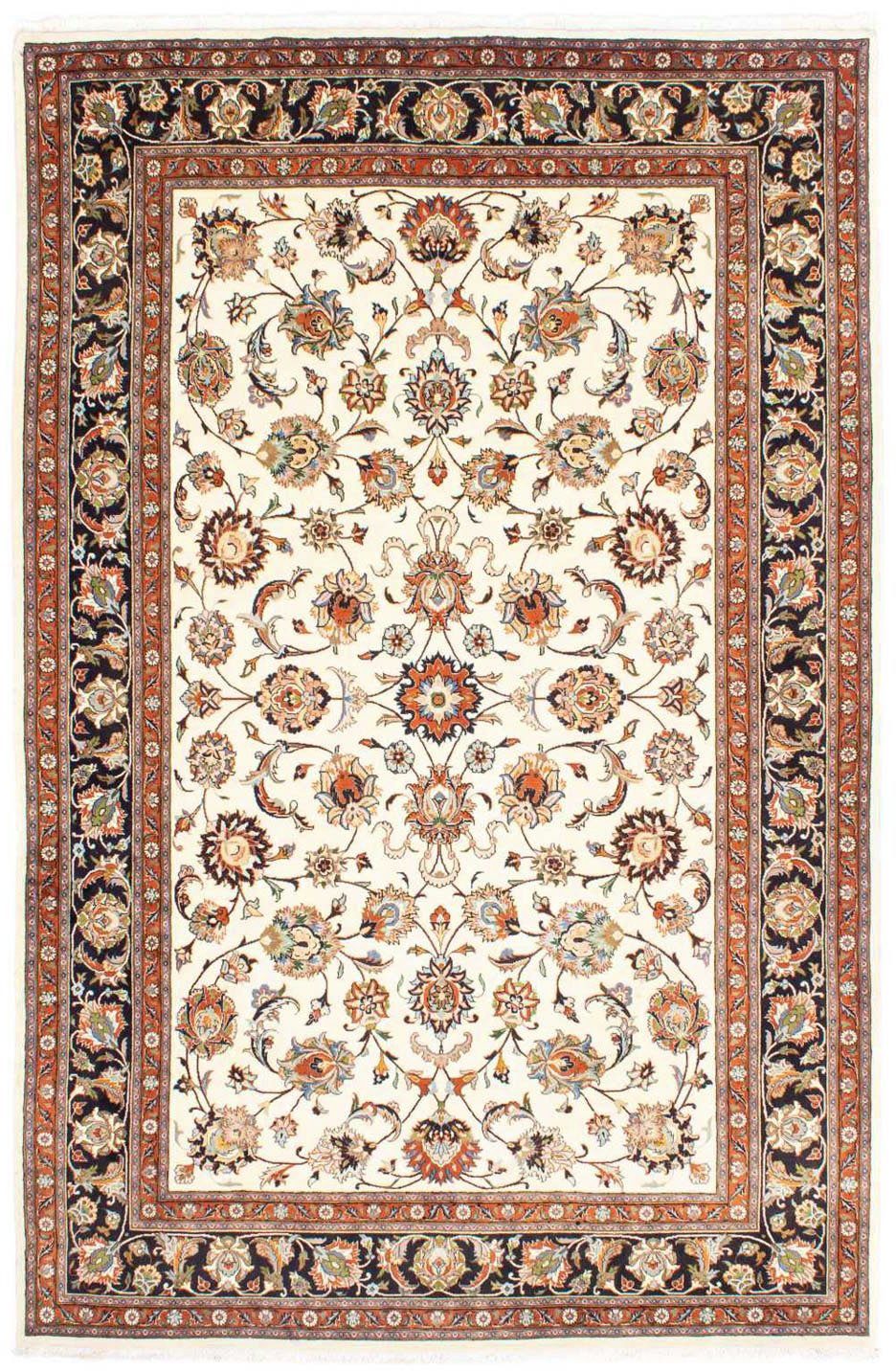 morgenland Wollen kleed Kaschmar bloemmotief beige 293 x 199 cm Uniek exemplaar met certificaat